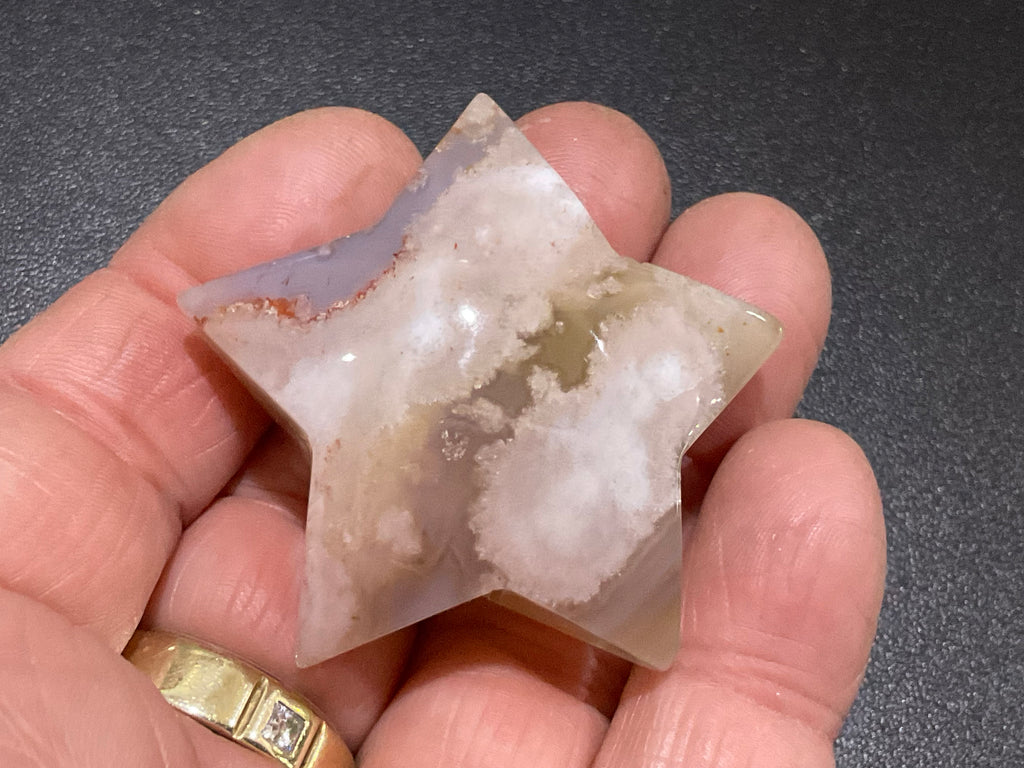 44g Flower Agate Star 8A