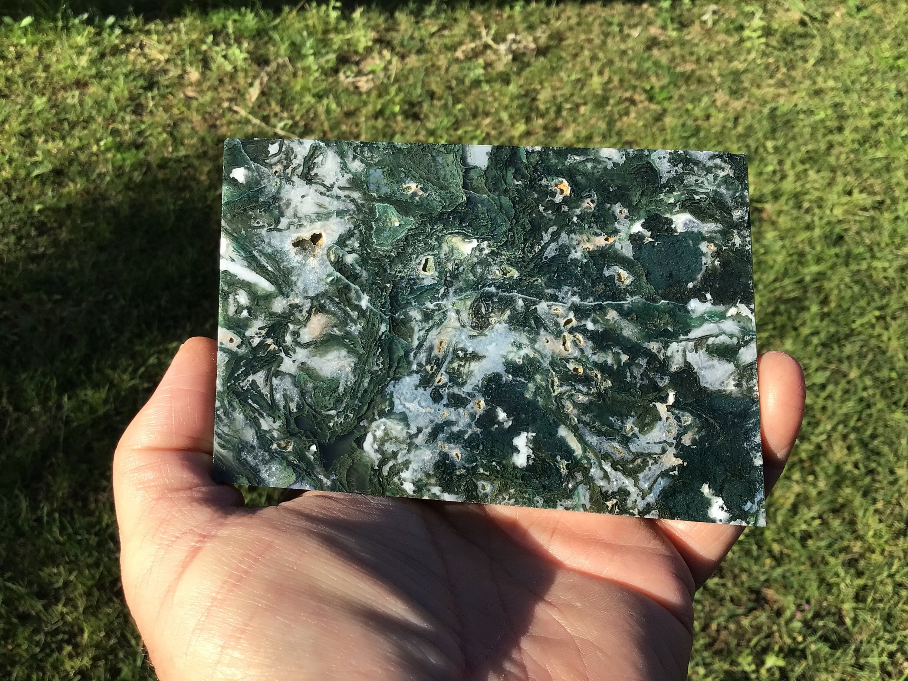 198g Moss Agate Polished Slab 4D