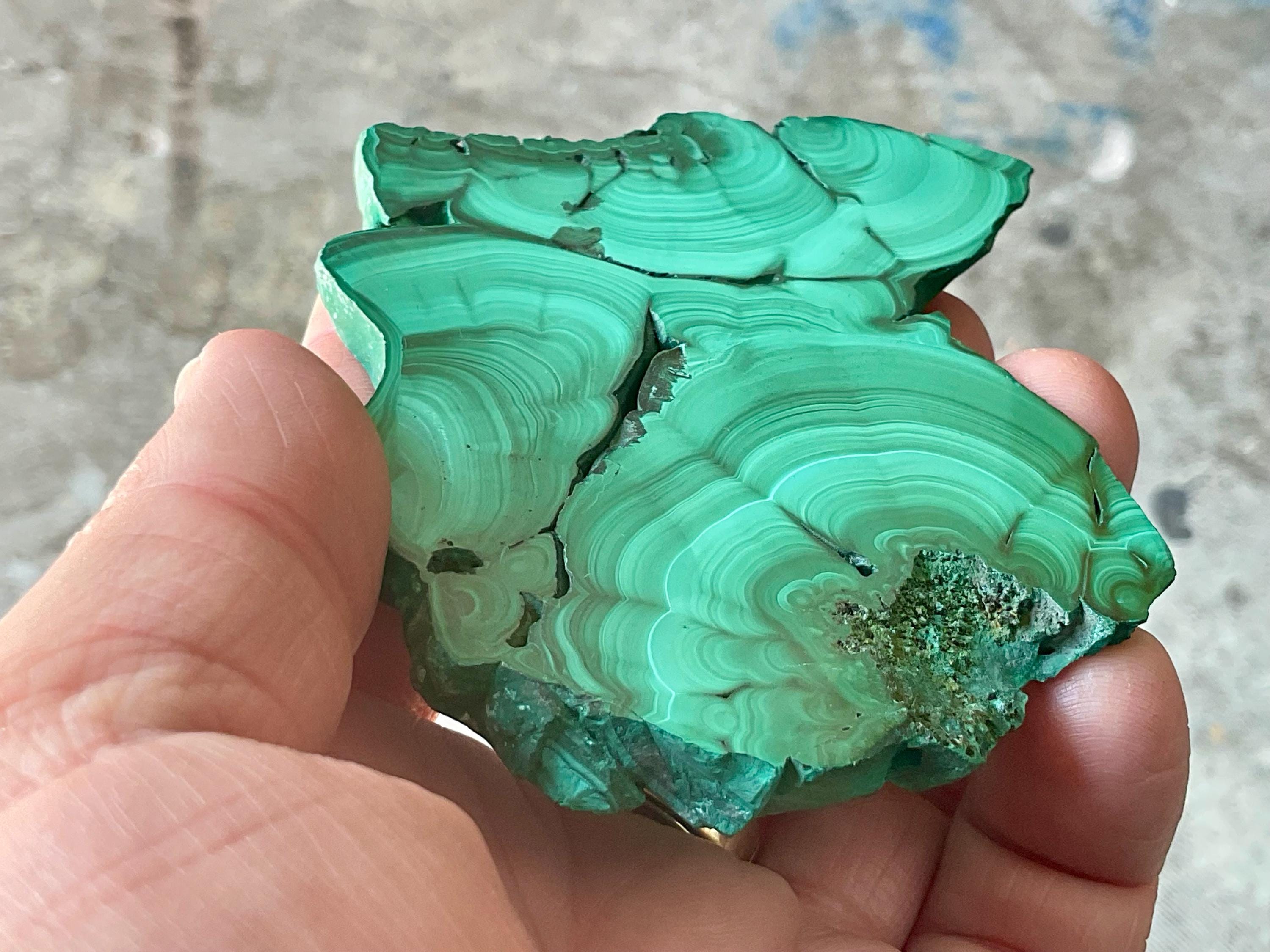138g Malachite Polished Slice 2C