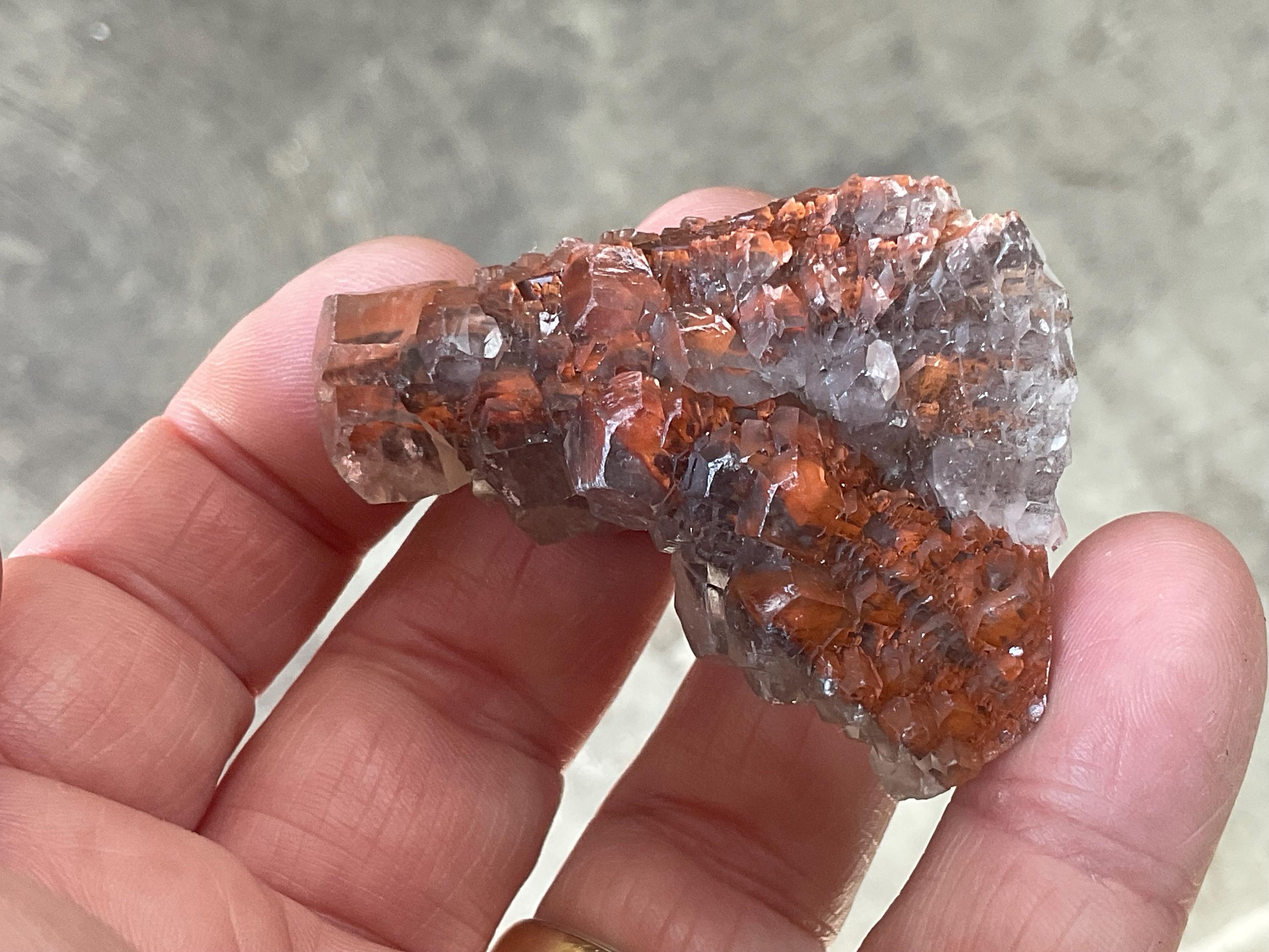48g “Red Pagoda” Calcite Specimen 6B from Hubei, China