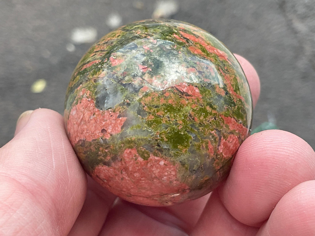 84g Unakite Sphere 1A