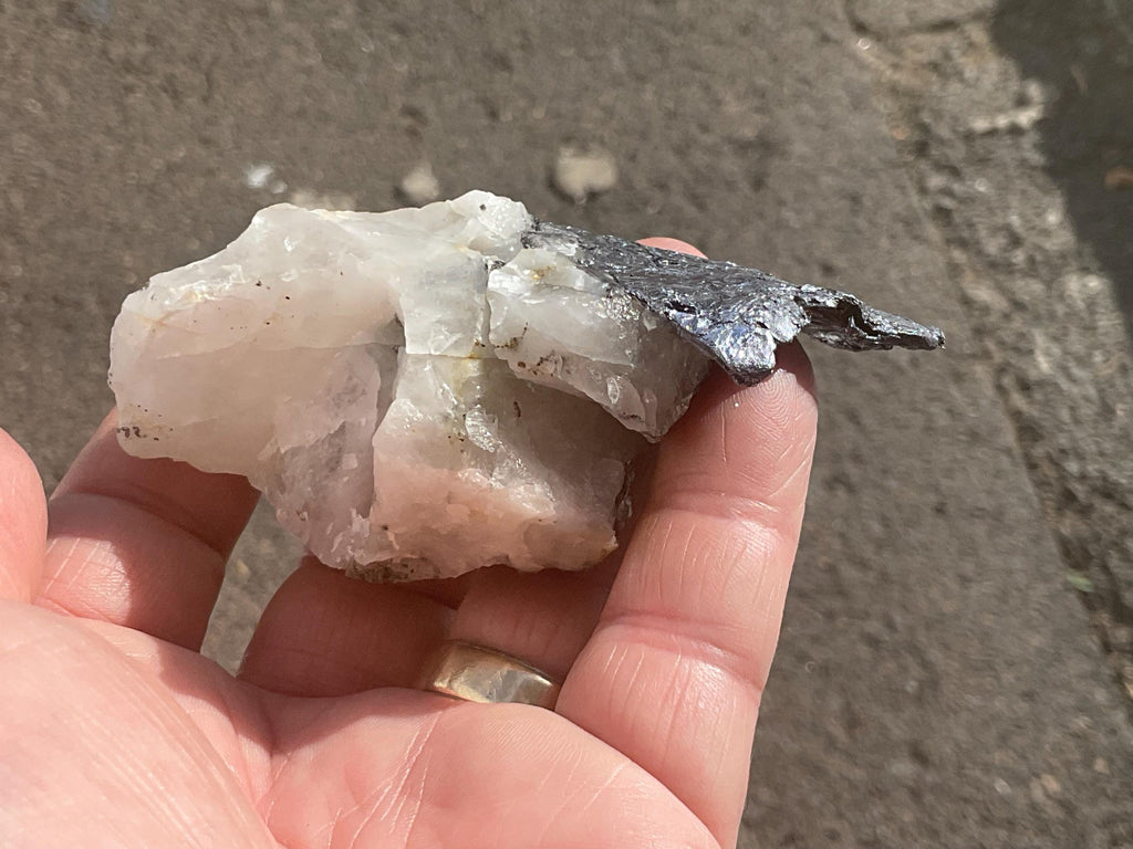 114g Australian Molybdenite on Quartz Specimen 2B