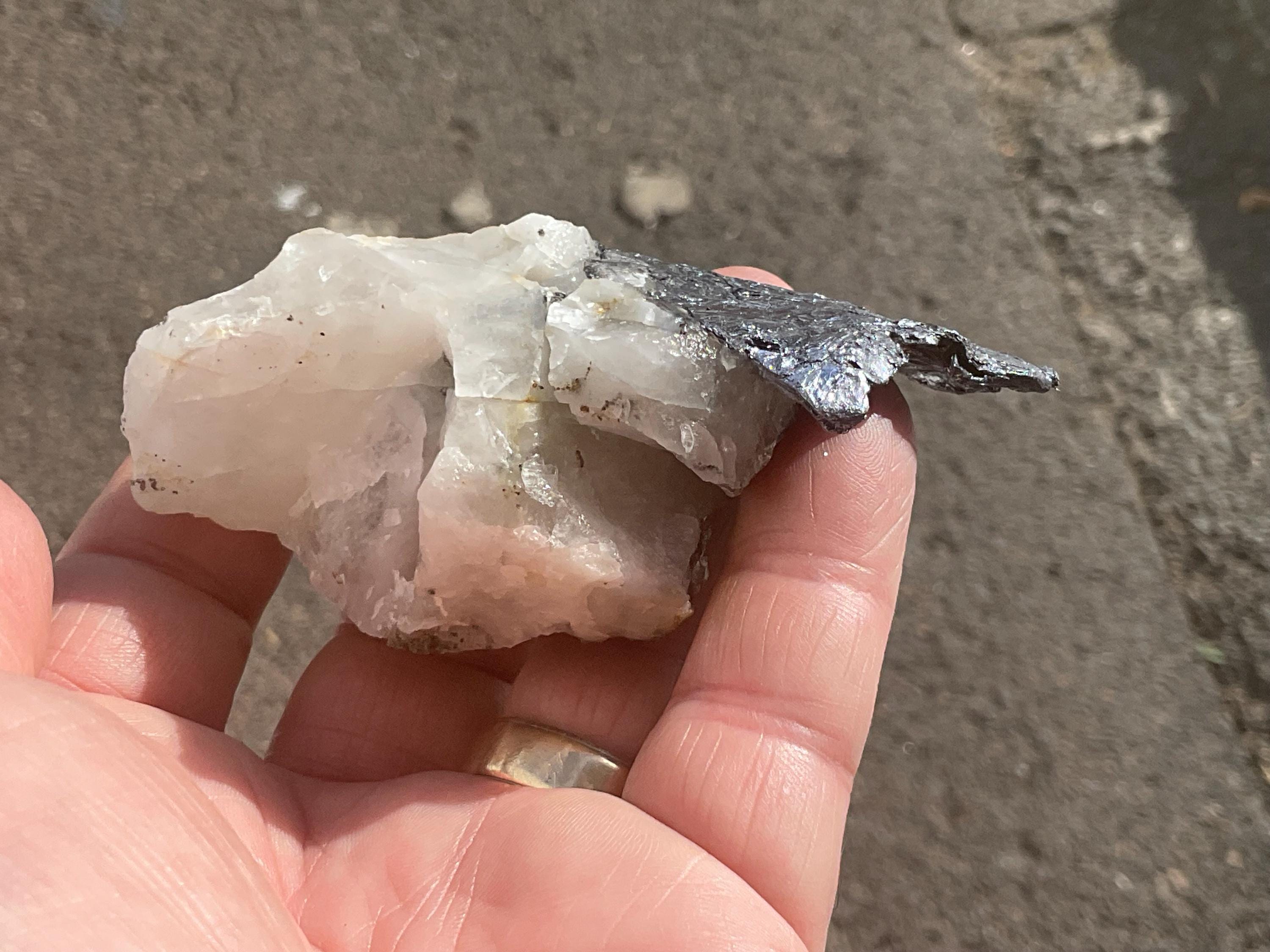 114g Australian Molybdenite on Quartz Specimen 2B