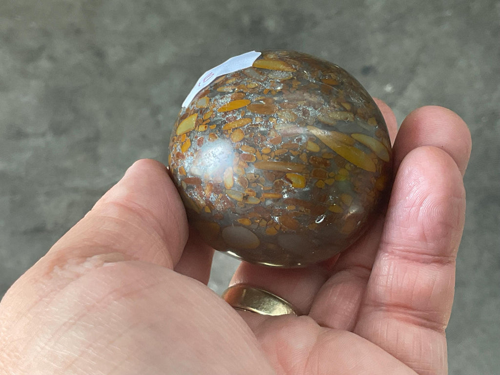 182g Bamboo Jasper Sphere 1B (Perfectly Imperfect)