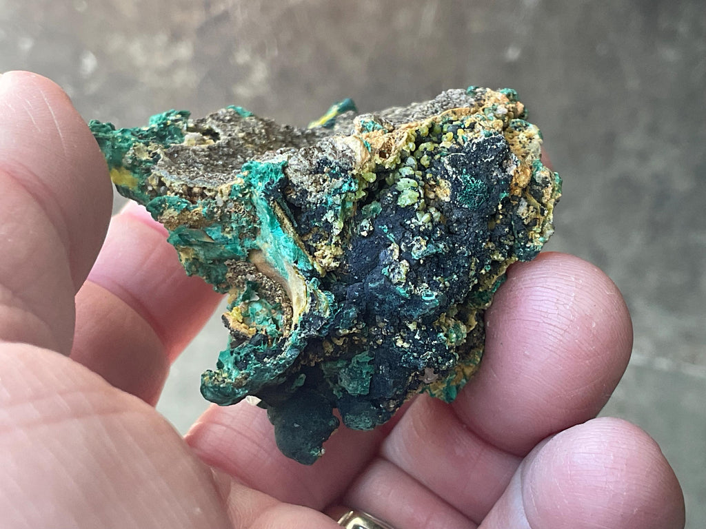 122g Australian Malachite, Cerussite and Pyromorphite Specimen 8A from Rum Jungle”