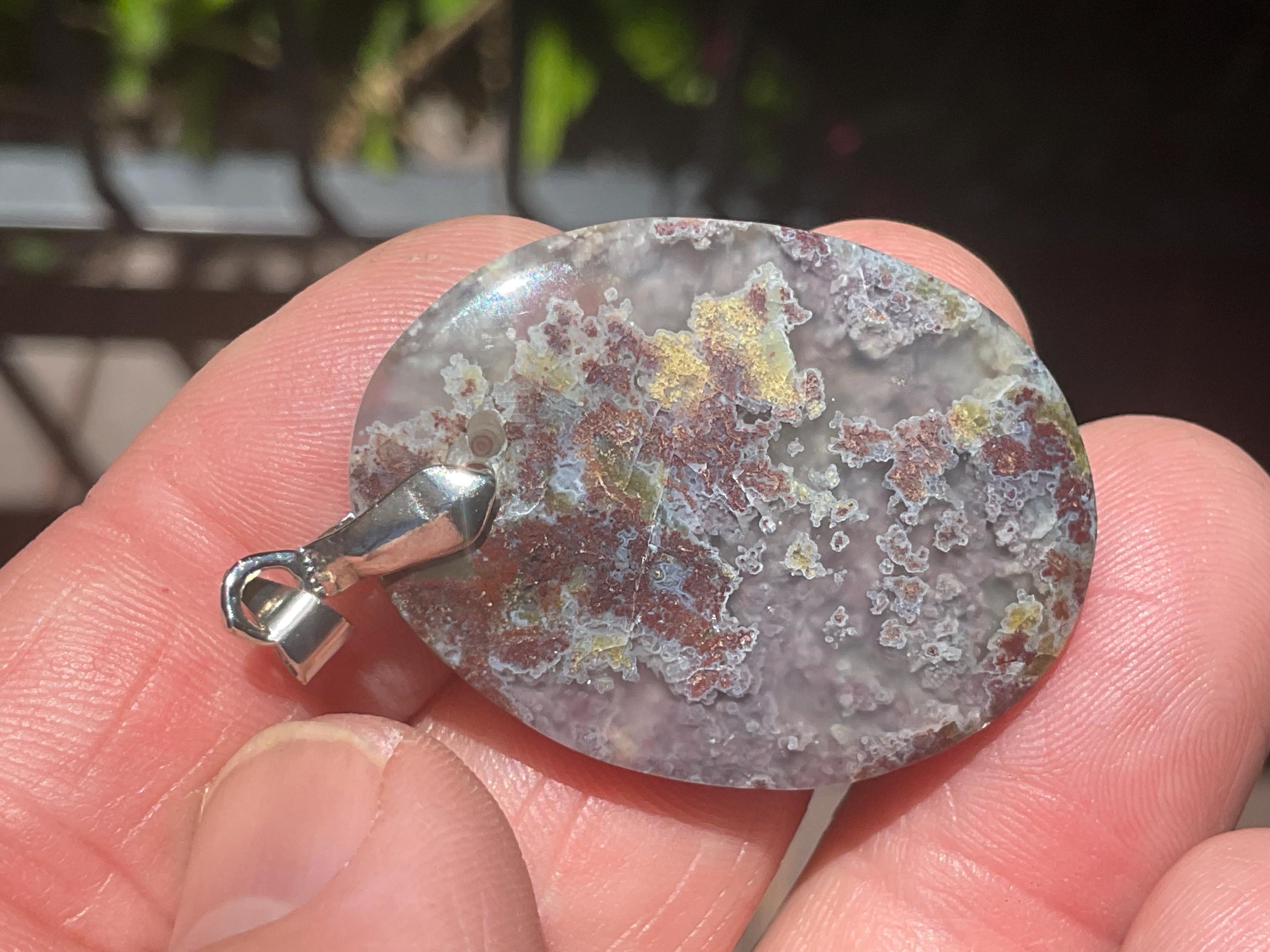8g Moss Agate Pendant 4B