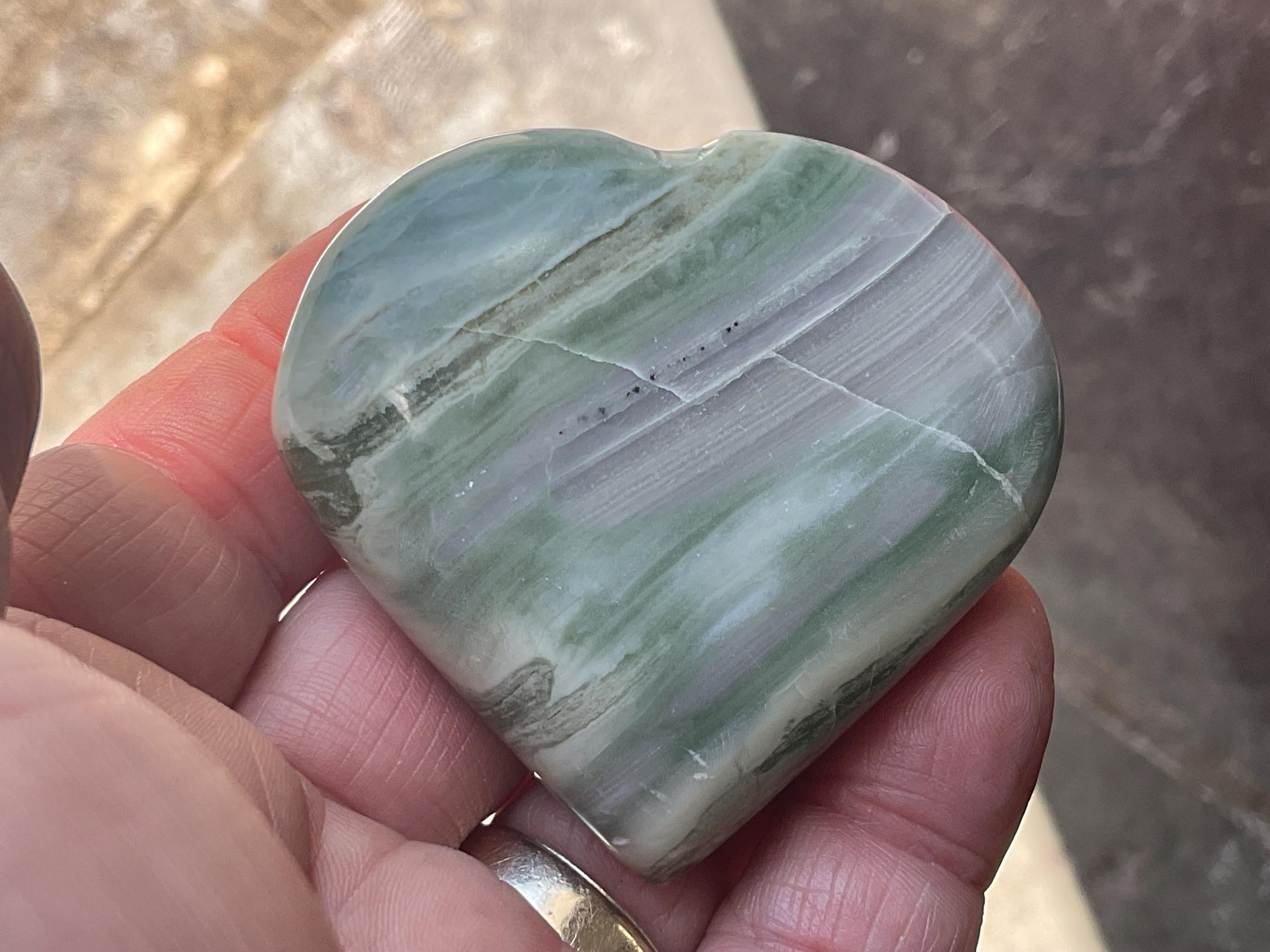 100g Jasper with Common Opal Heart B