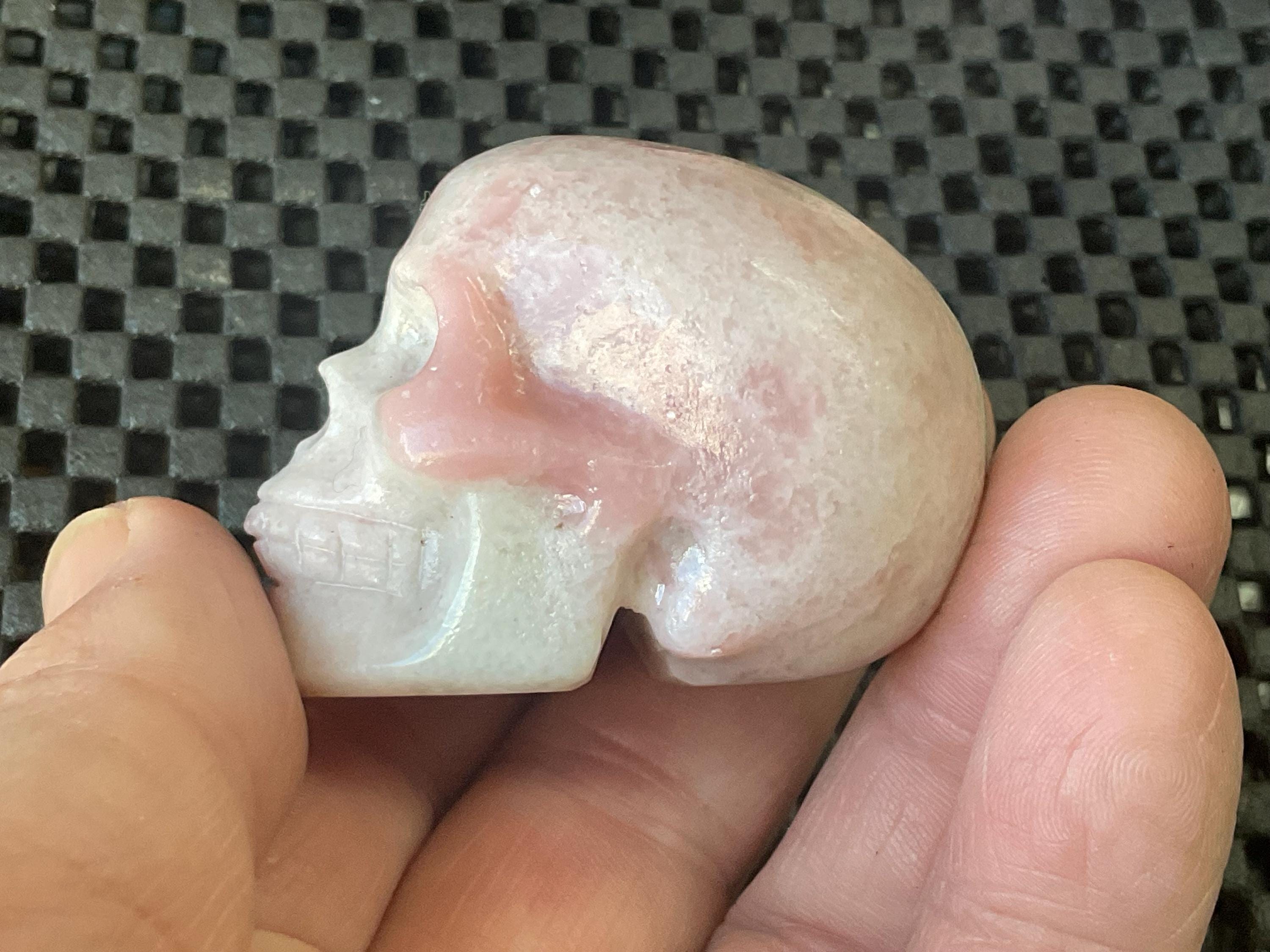 94g Pink Opal Skull A