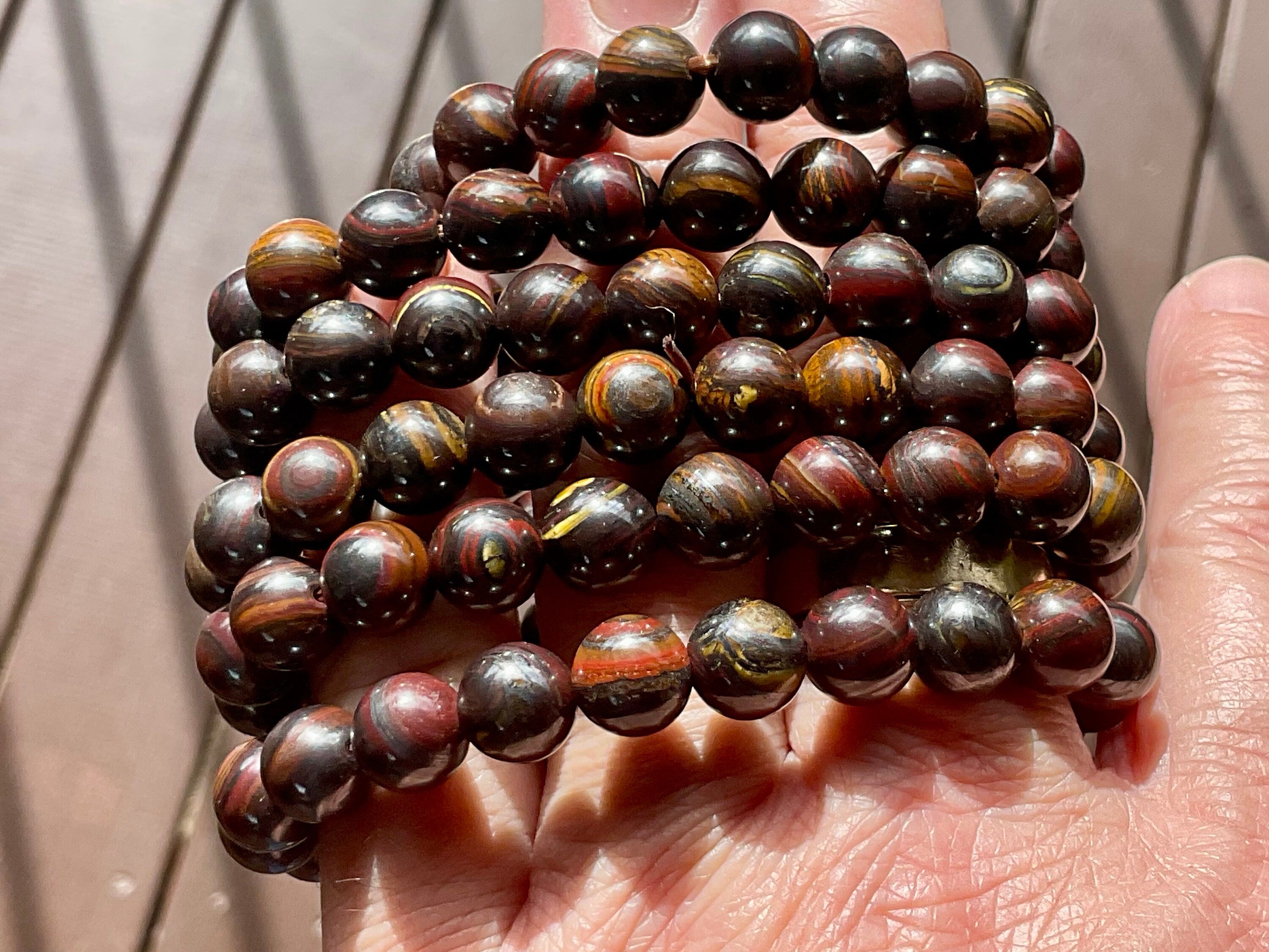 Tiger Iron 8mm Bead Bracelet