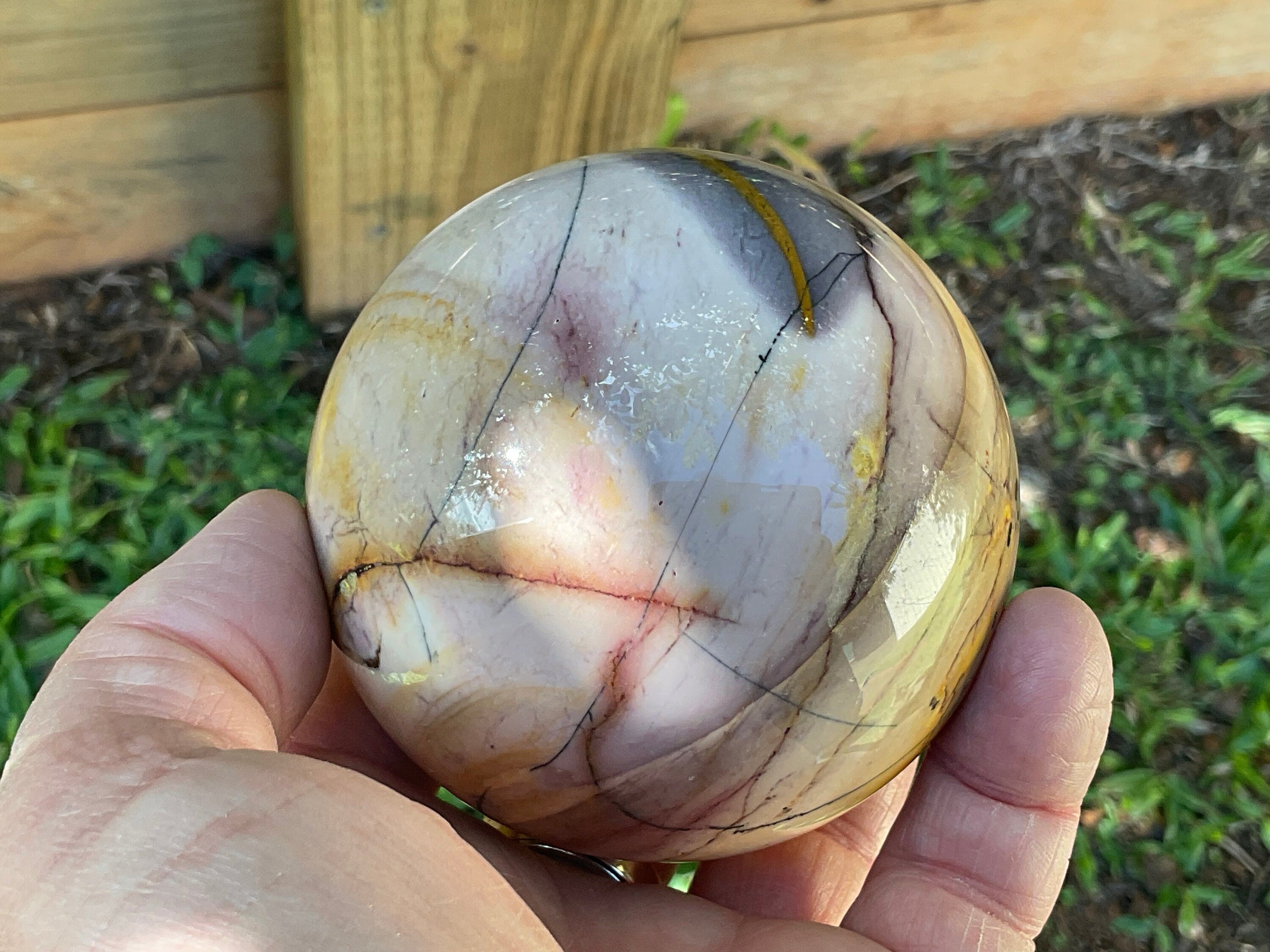 616g Mookaite Jasper Sphere 4C