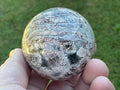 202g Green Cherry Blossom Jasper Sphere 5A