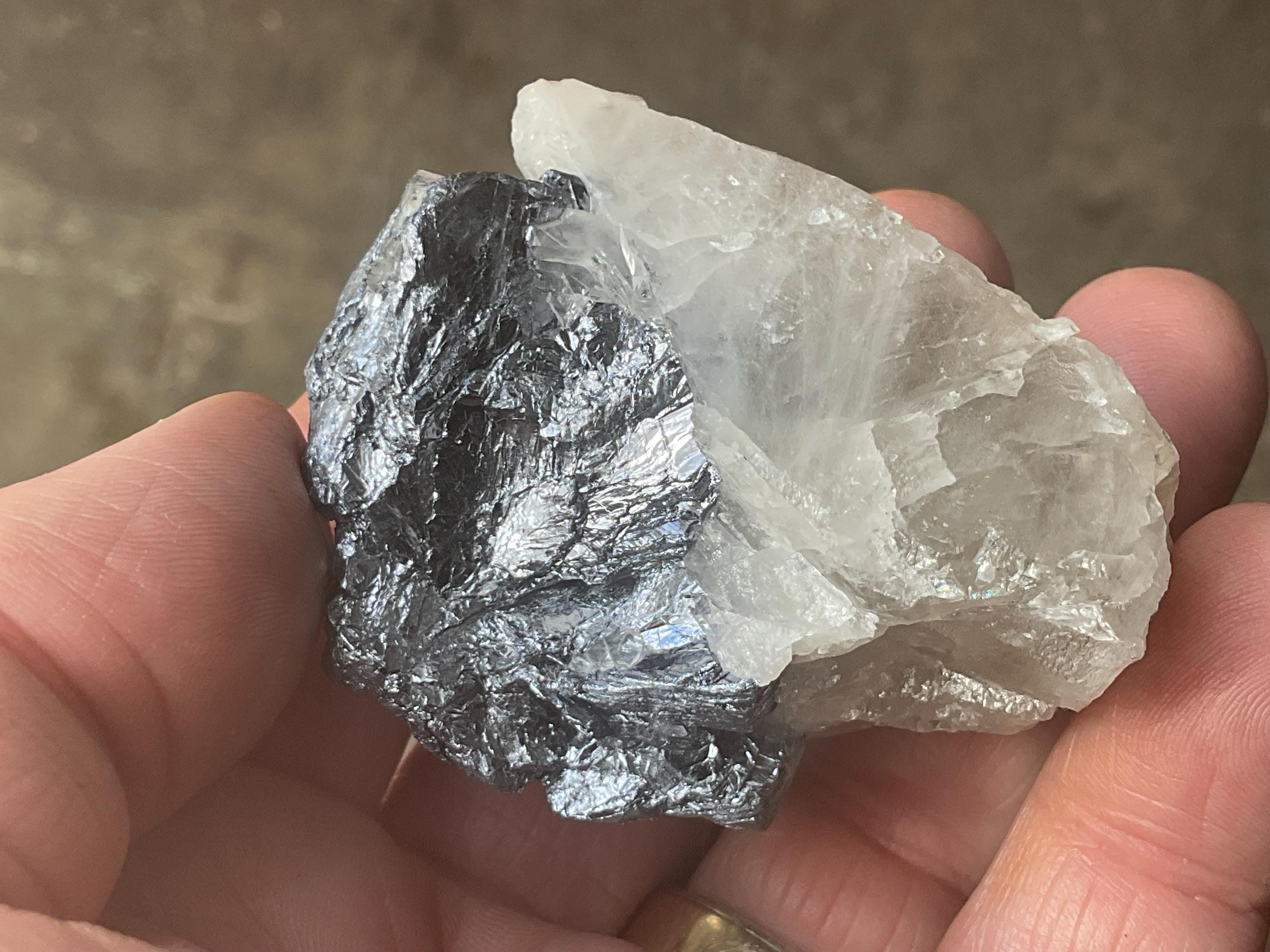 110g Australian Molybdenite on Quartz Specimen 1A