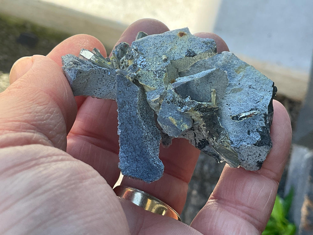 44g Fluorite on Stibnite Specimen 2C from Jiangxi, China