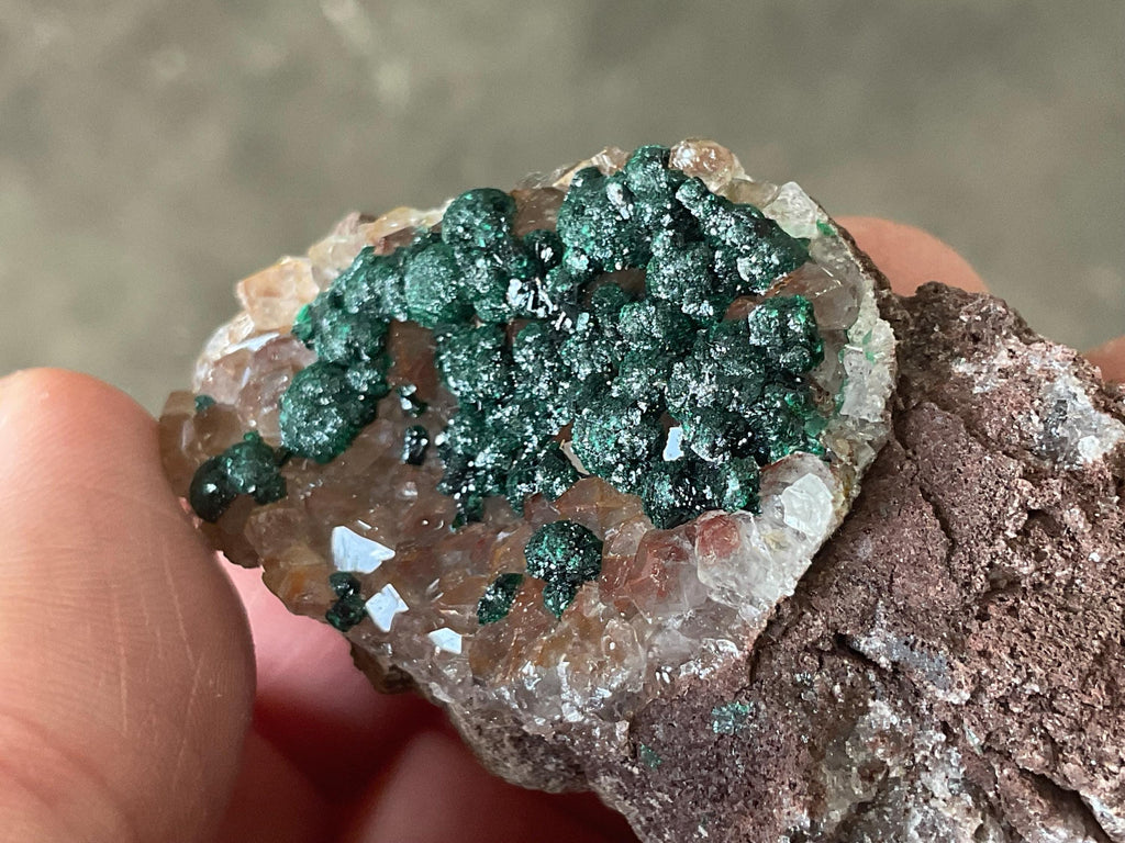 52g Botryoidal Malachite on Quartz Specimen B