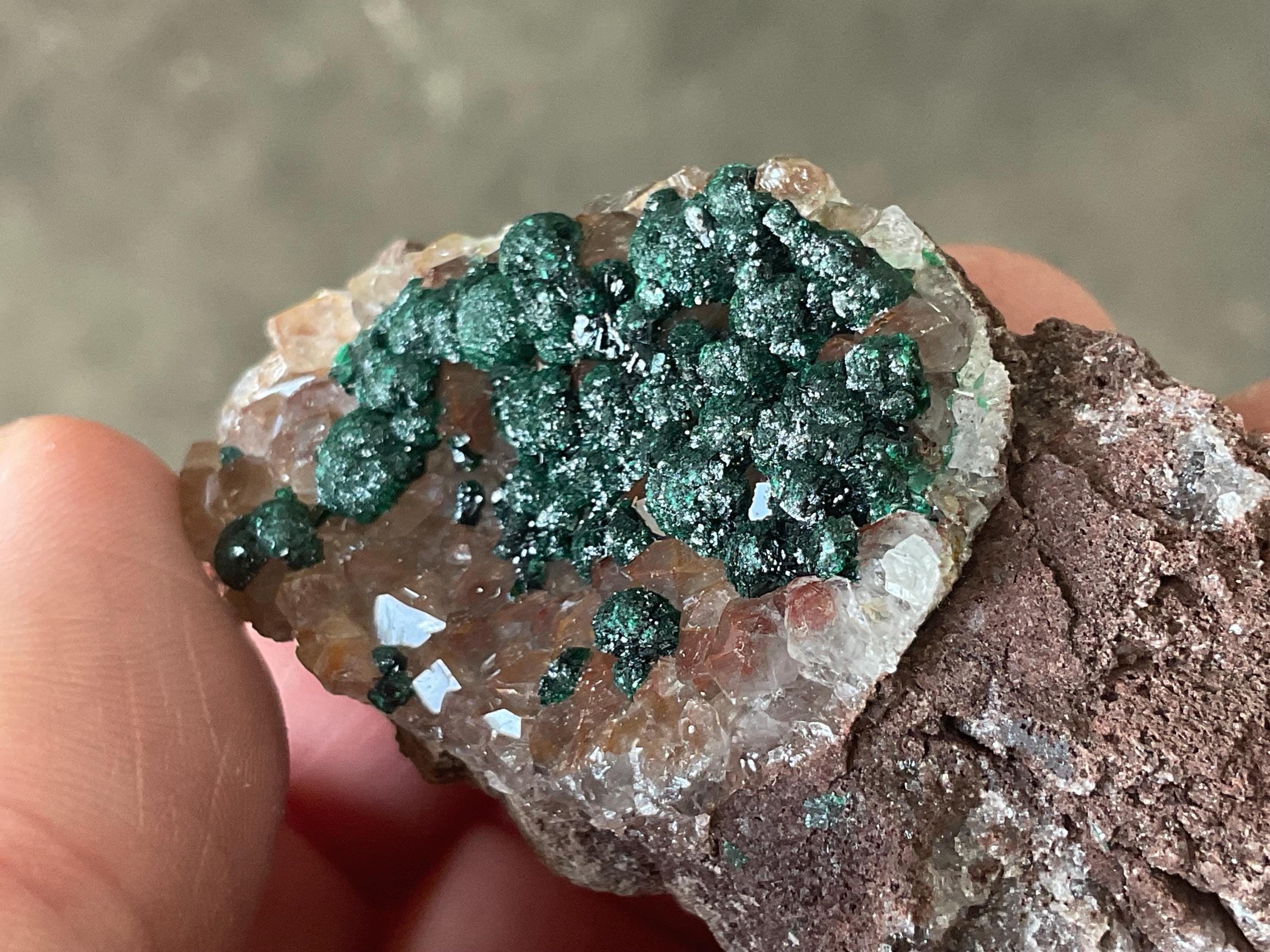 52g Botryoidal Malachite on Quartz Specimen B