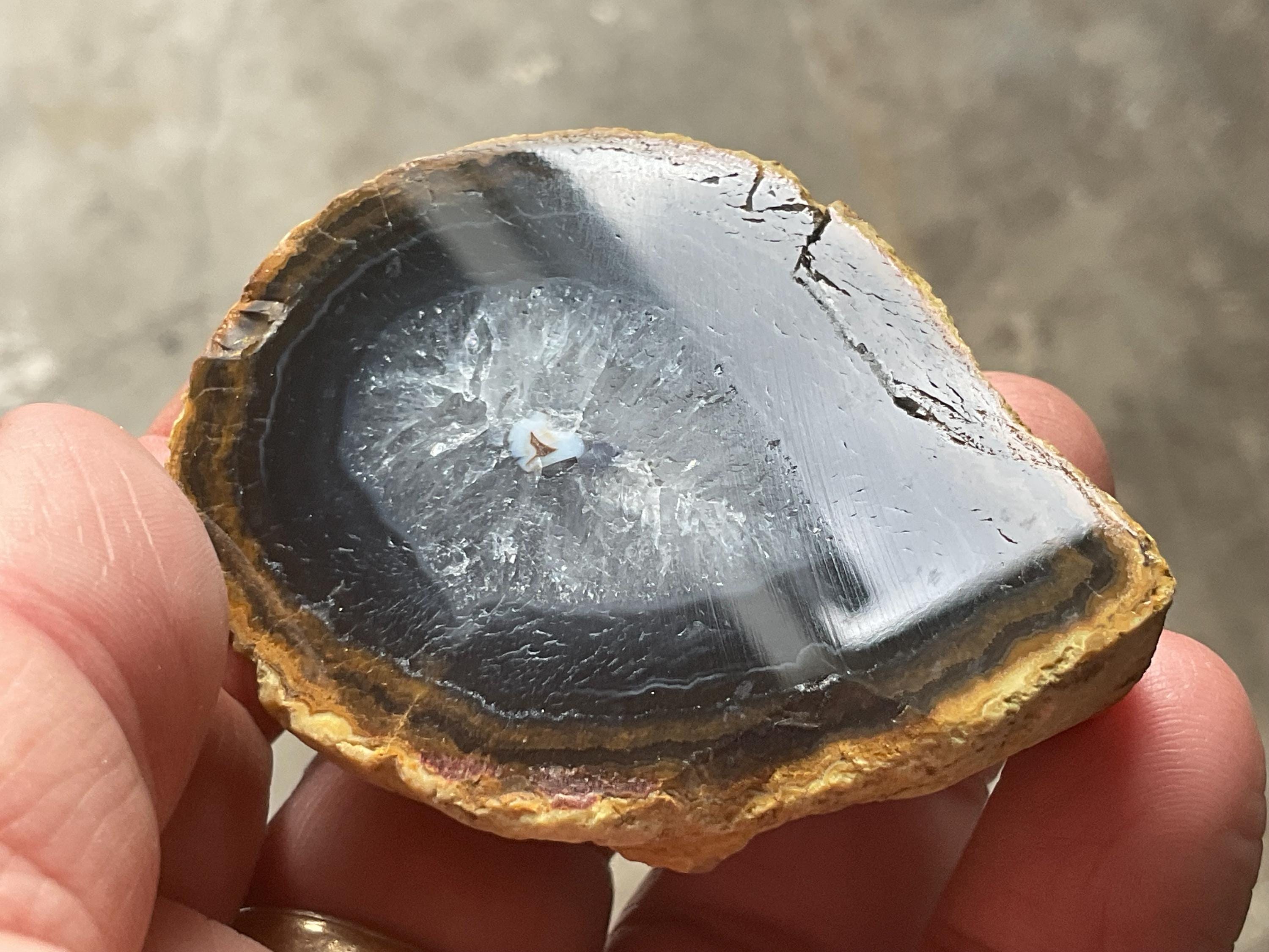 88g UV Reactive Polished Agate Half 5B