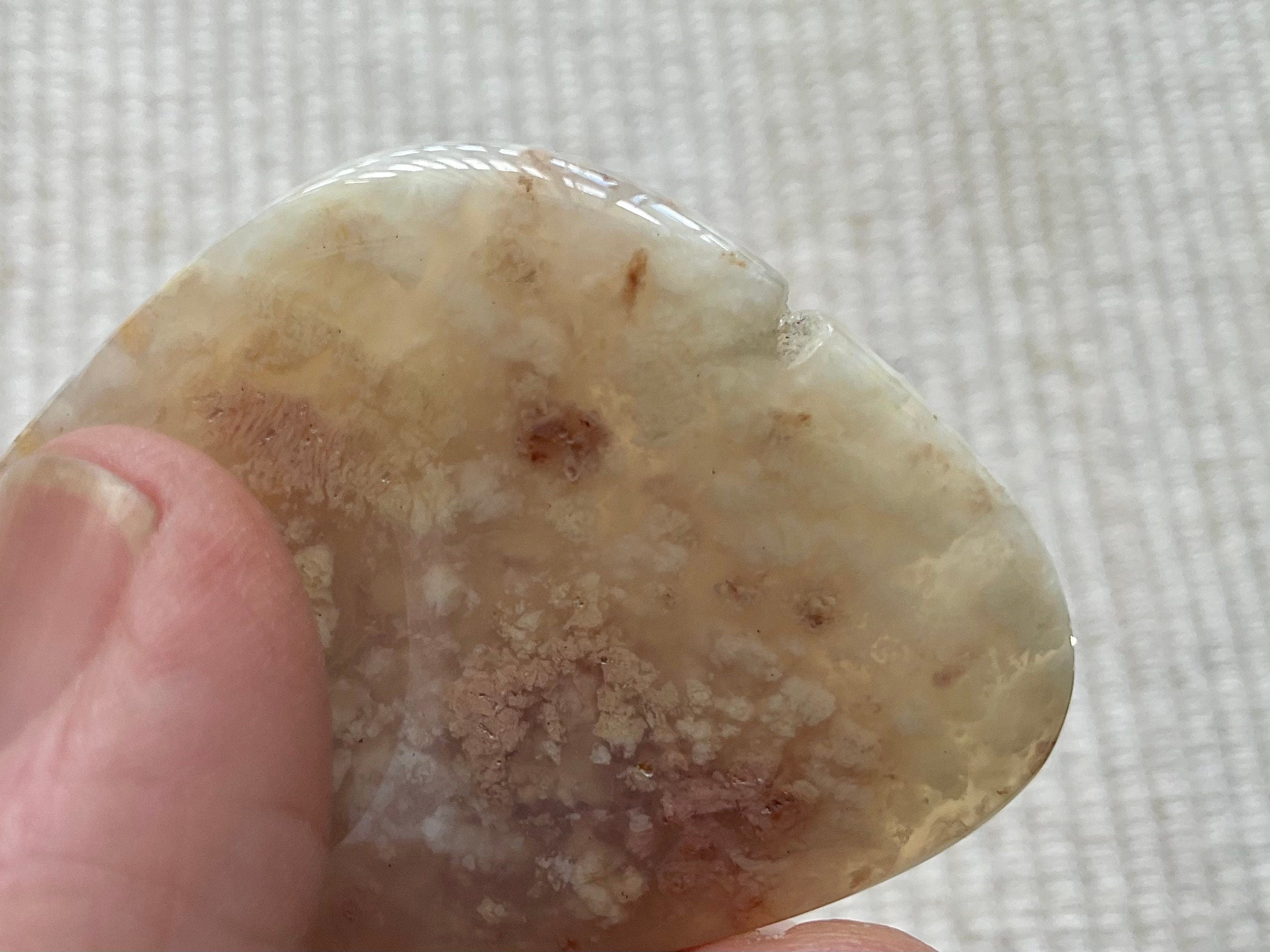 22g Heavily Included Pale Garden Quartz Pendant 7A