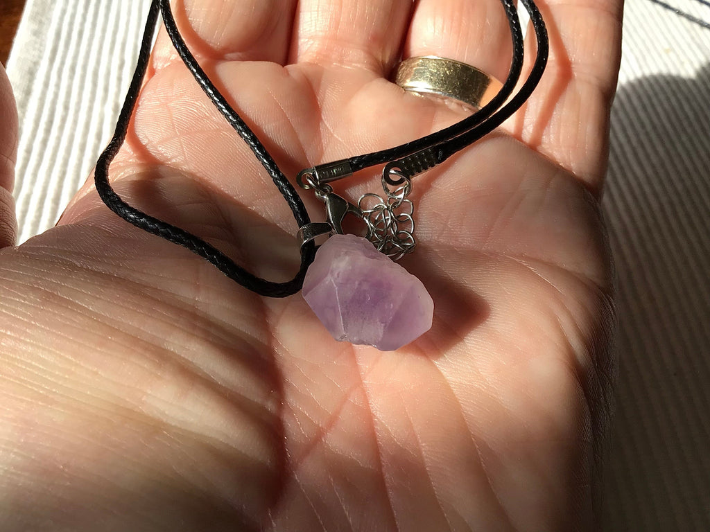 8g Amethyst Natural Point Pendant 2D