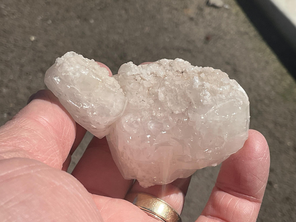 146g White Dolomite on White Calcite Specimen B from Hunan, China