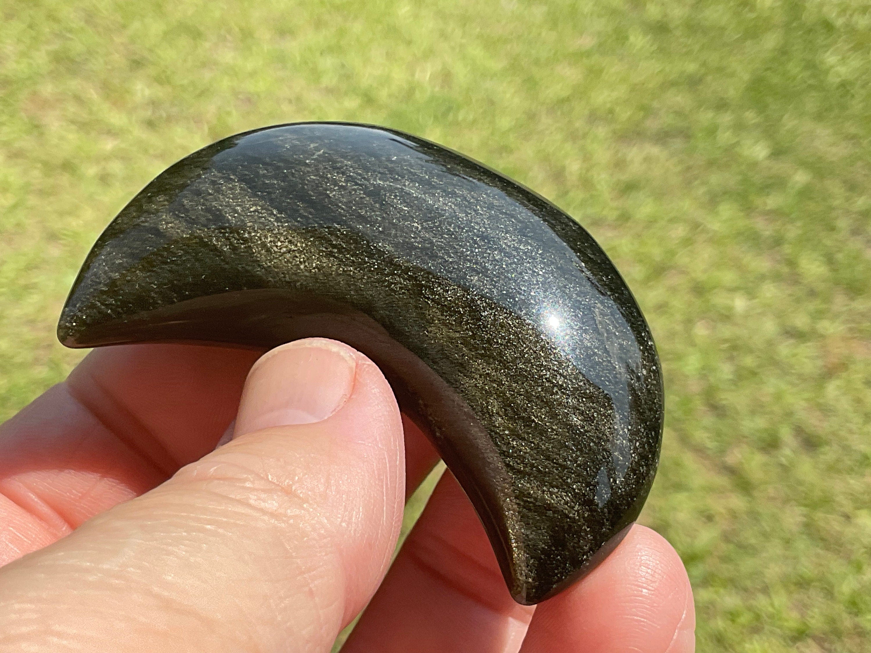 50g Gold Sheen Obsidian Moon 3C