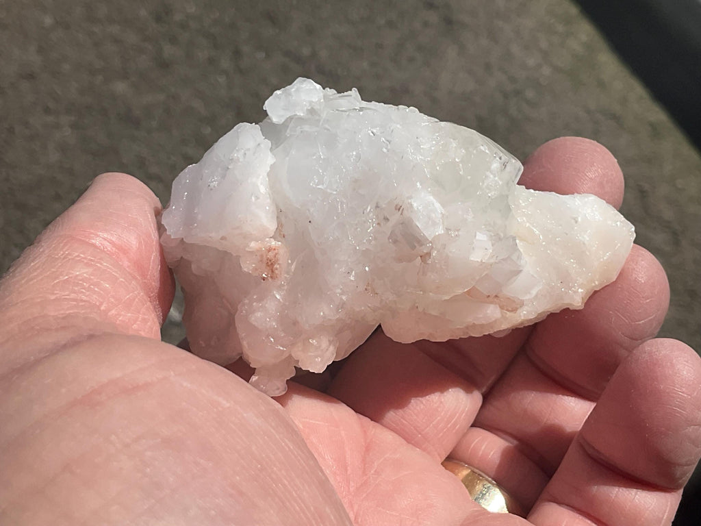 154g White Dolomite on White Calcite Specimen C from Hunan, China