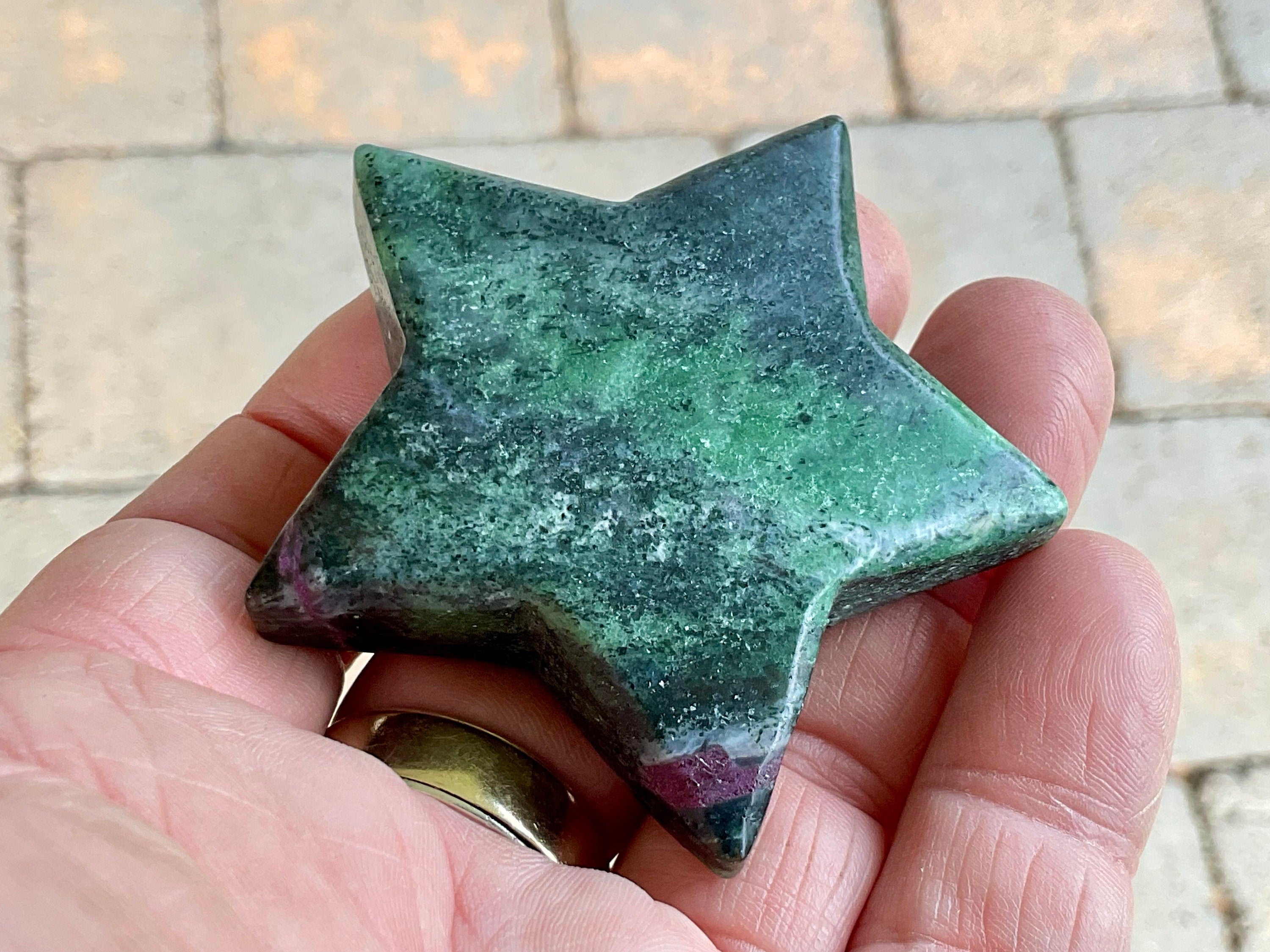 63g Ruby in Zoisite Polished Star 1A