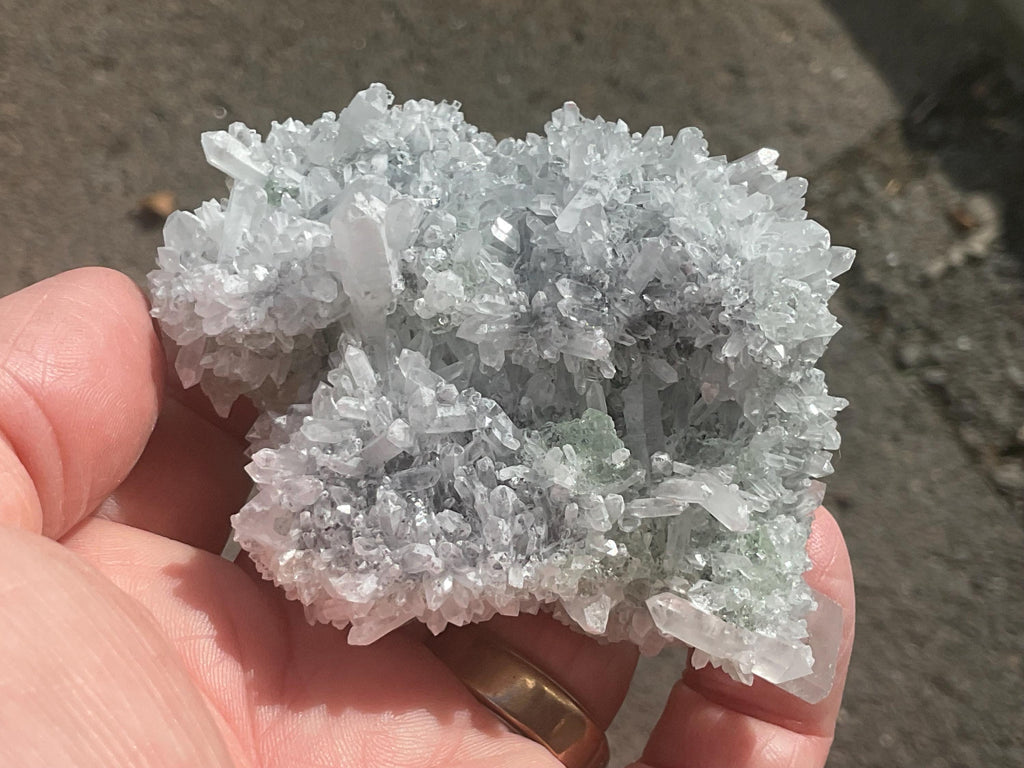 148g Clear Columnar Calcite with Quartz and Fluorite from Fujian, China