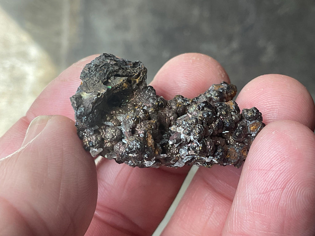 16g Iridescent Goethite/Limonite with Selenite Crystals Specimen 2A from Hubei, China