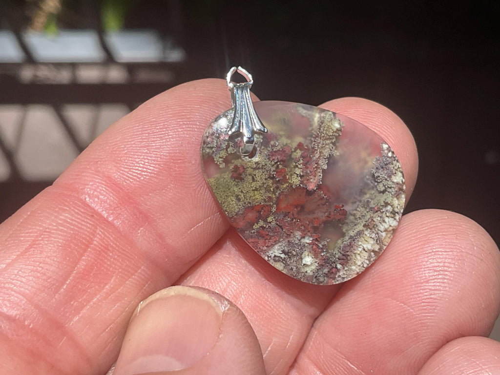 4g Moss Agate Pendant 2A