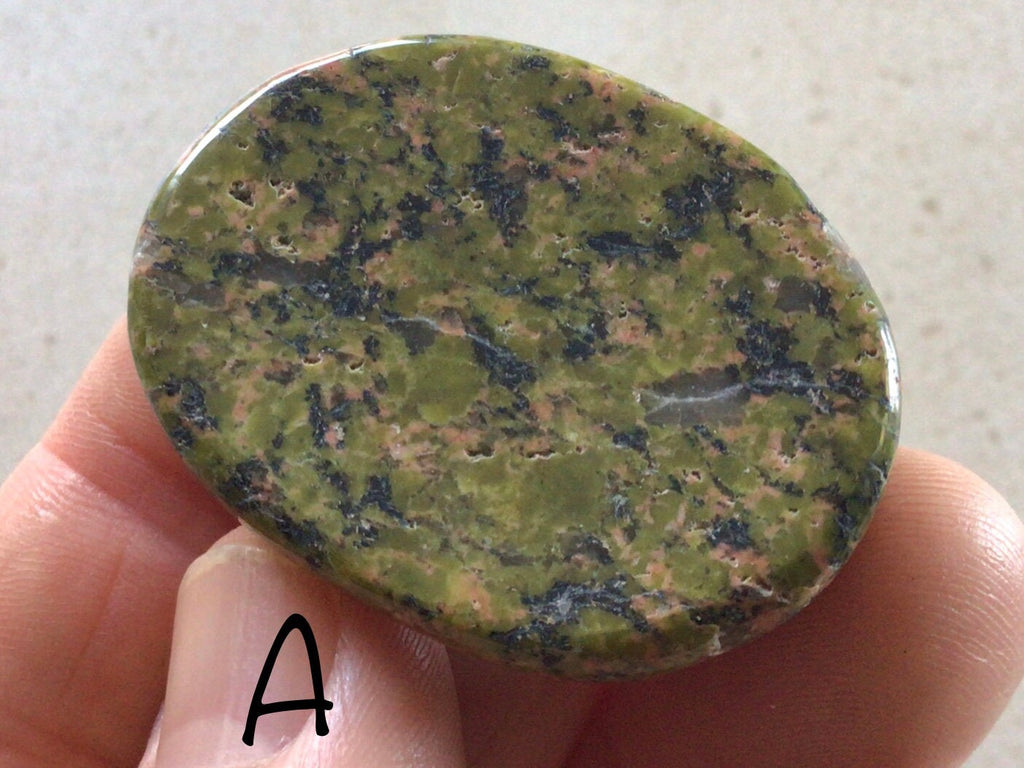 Unakite Thumb Stone/Worry Stone 11 A