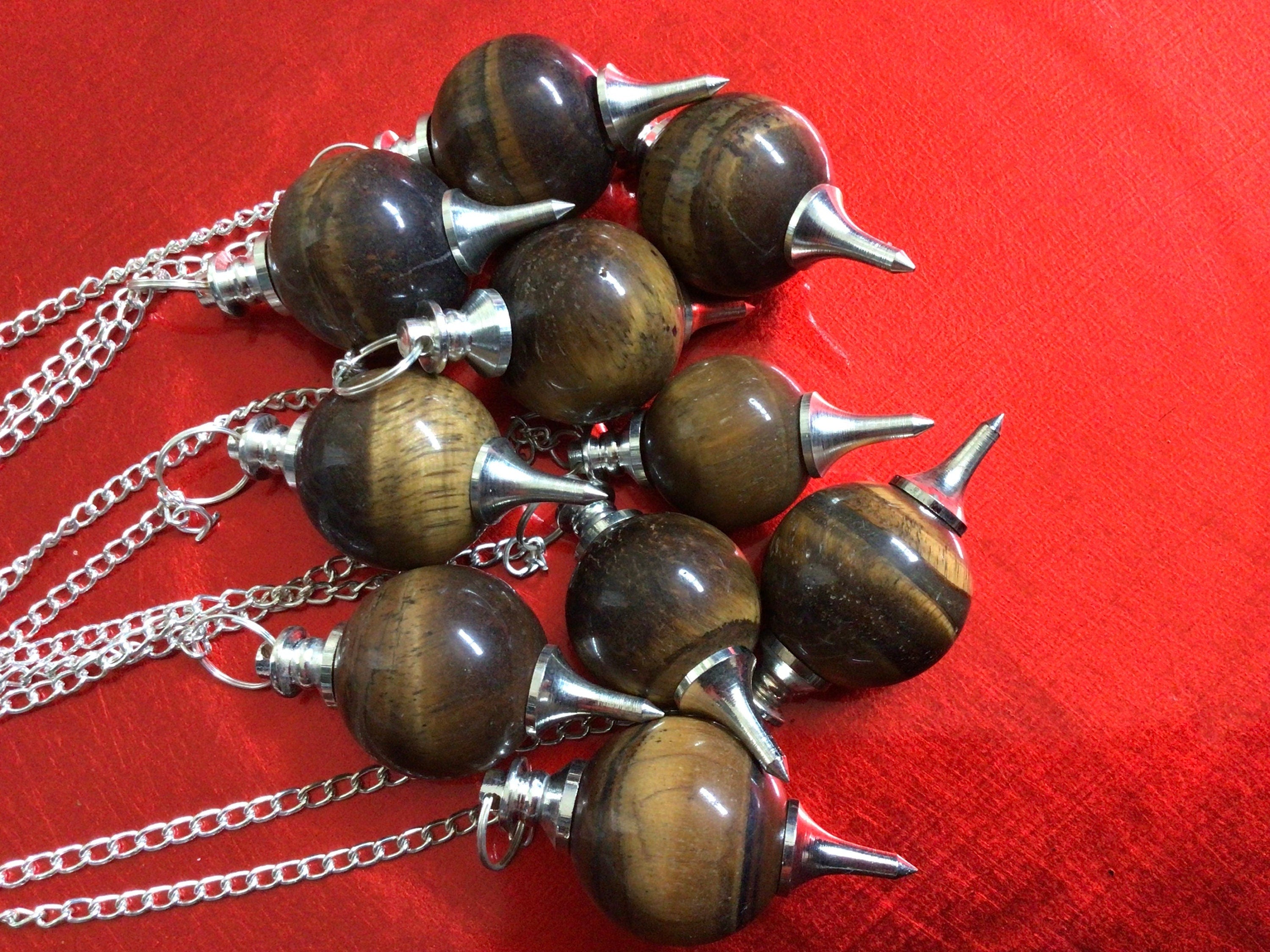 Round Tiger Eye Pendulum