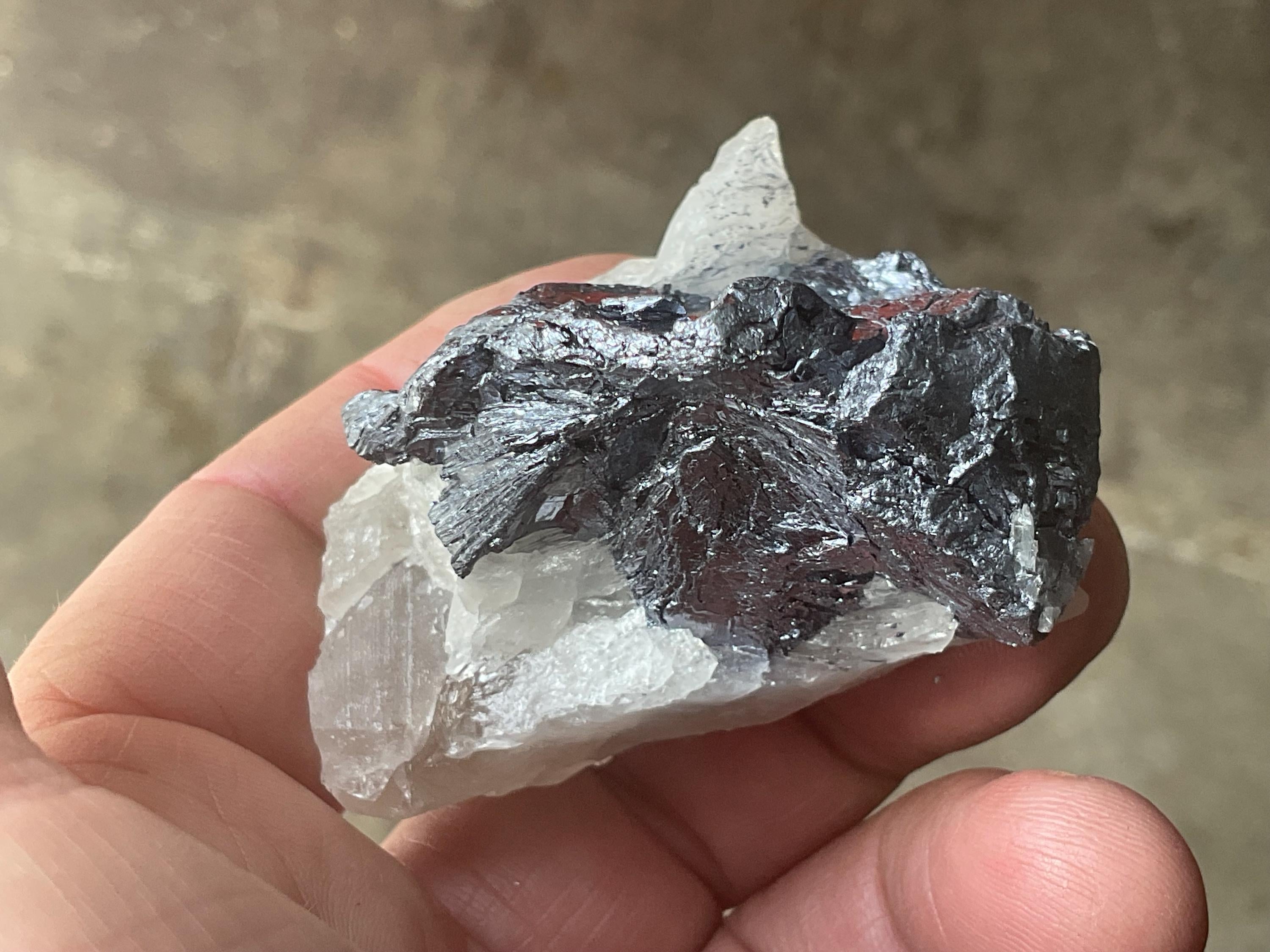 110g Australian Molybdenite on Quartz Specimen 1A