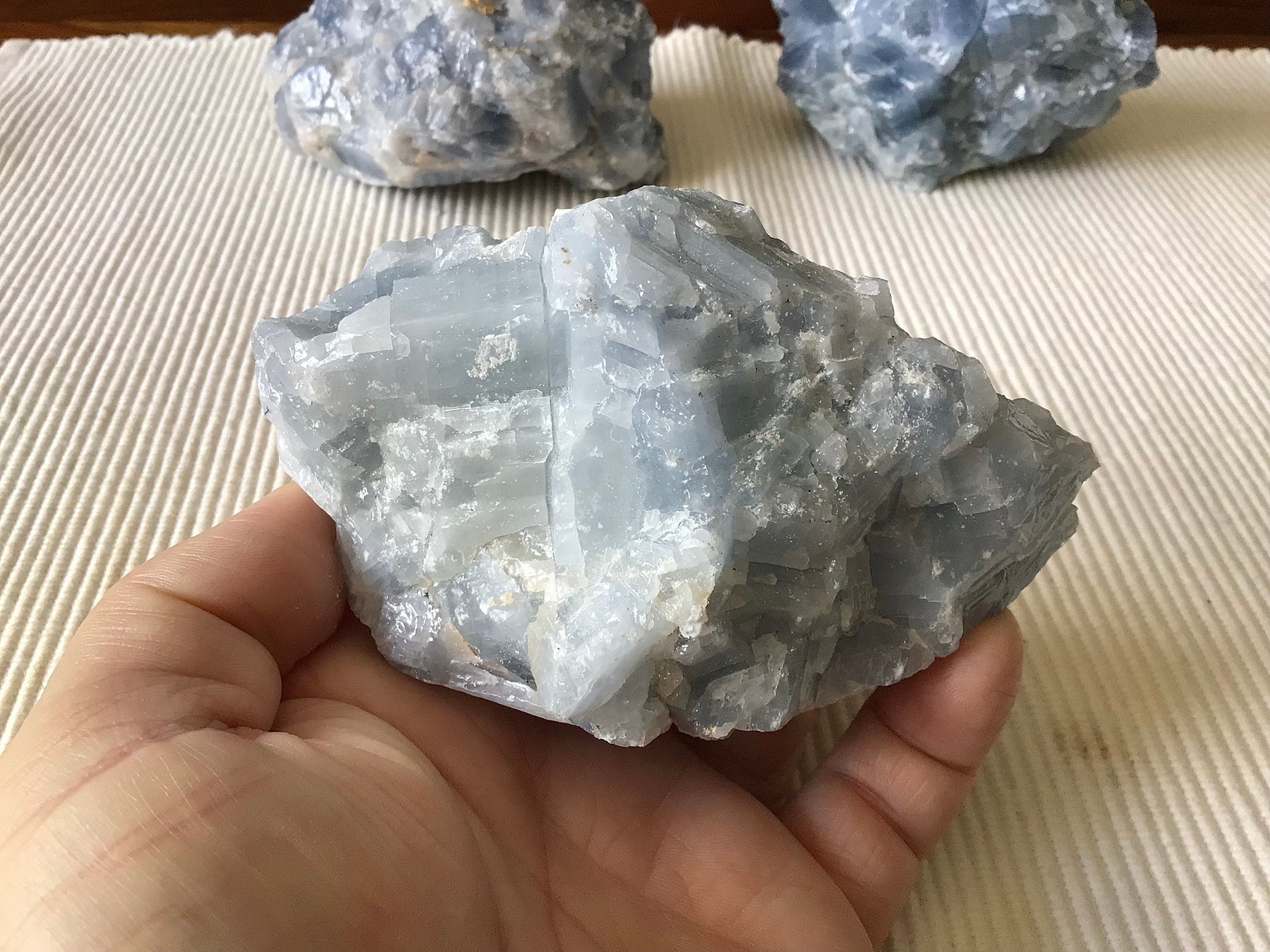 464g Natural Blue Calcite Rough Piece B