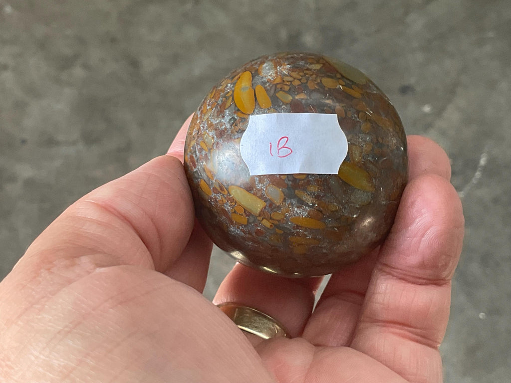 182g Bamboo Jasper Sphere 1B (Perfectly Imperfect)
