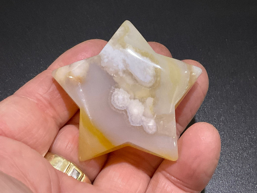 46g Flower Agate Star 6B