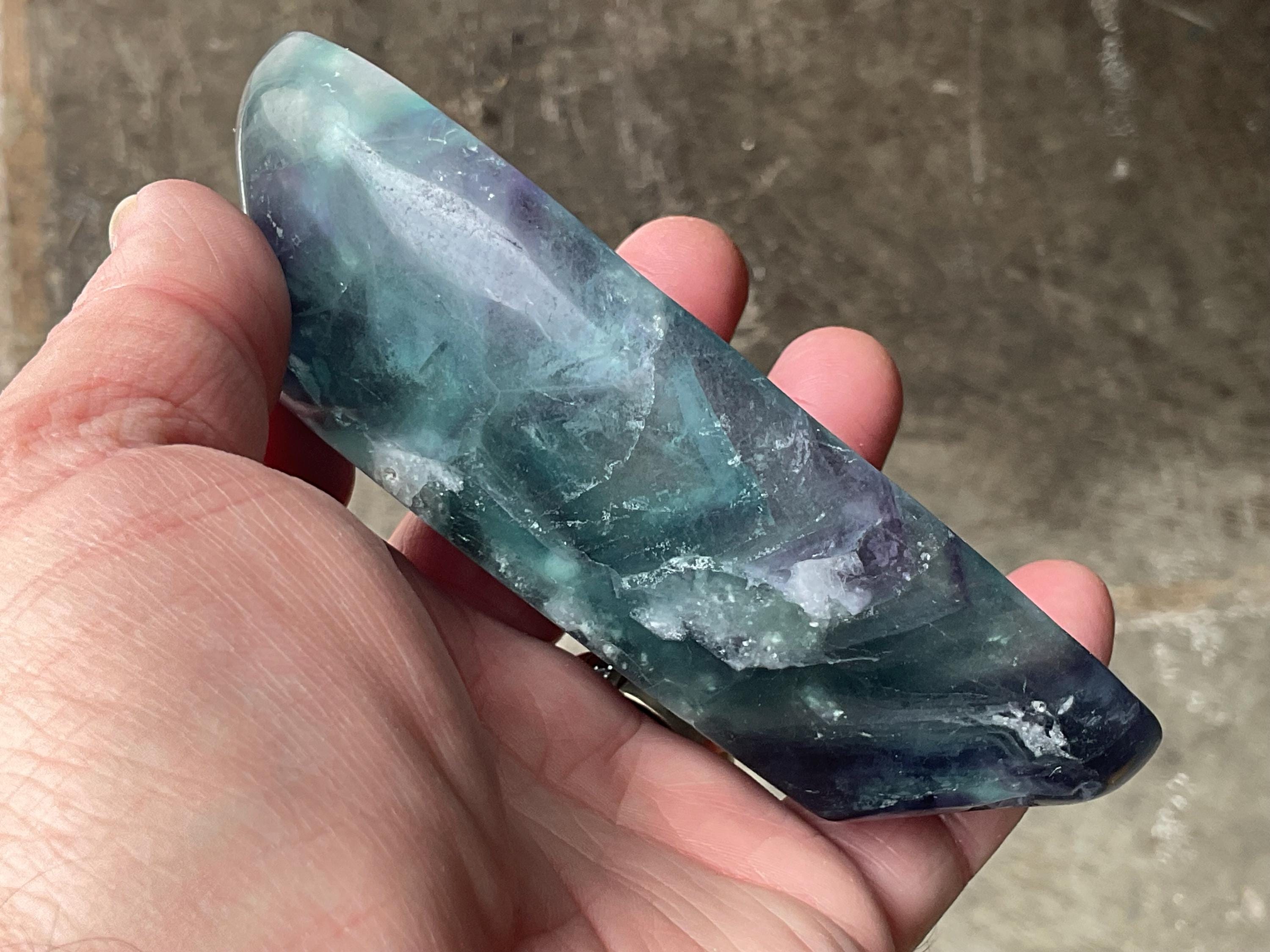 282g Rainbow Fluorite Freeform Bowl 1B