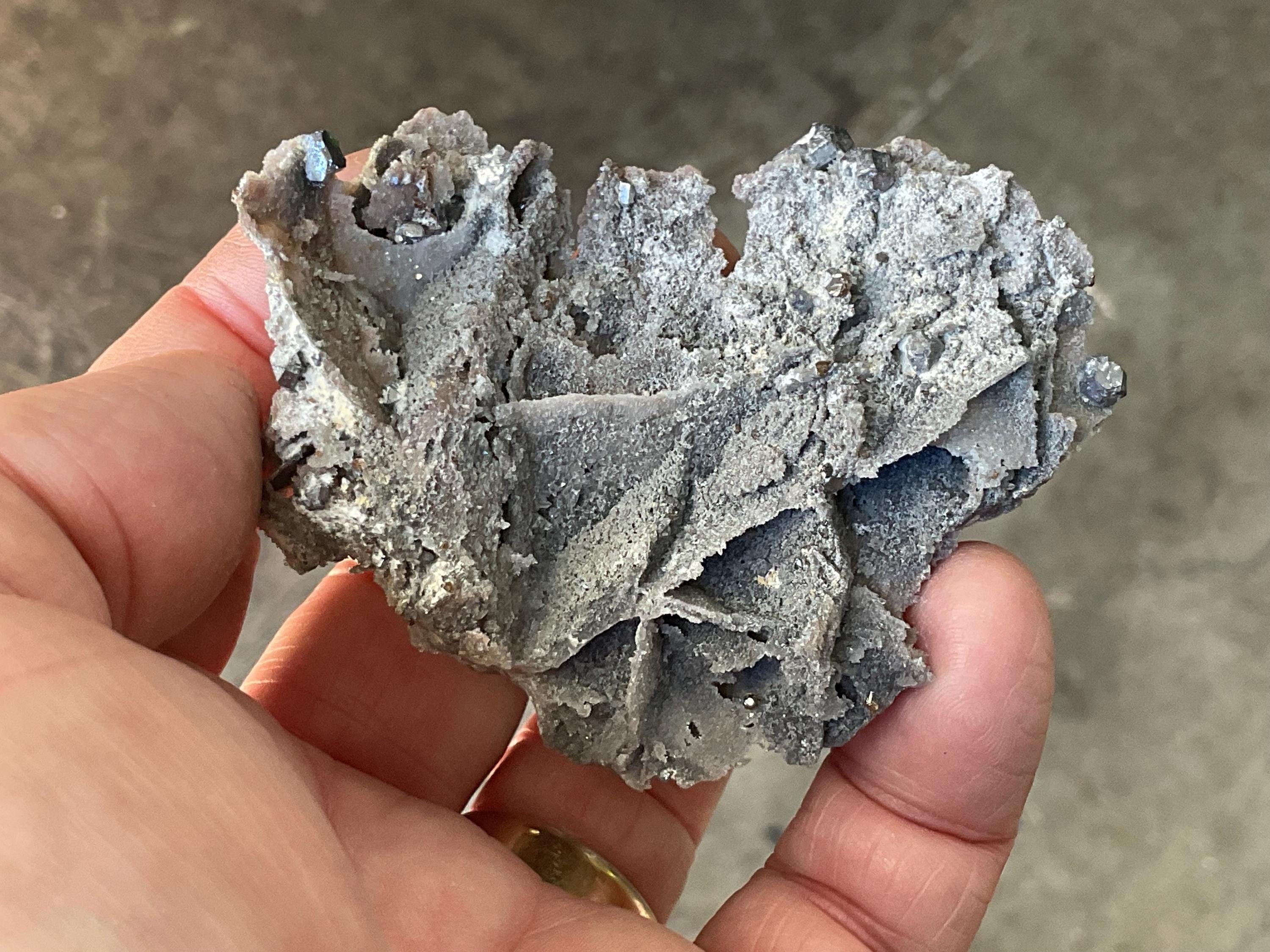 48g Sphalerite, Garnet, Galena Quartz Specimen 3B from Hunan, China