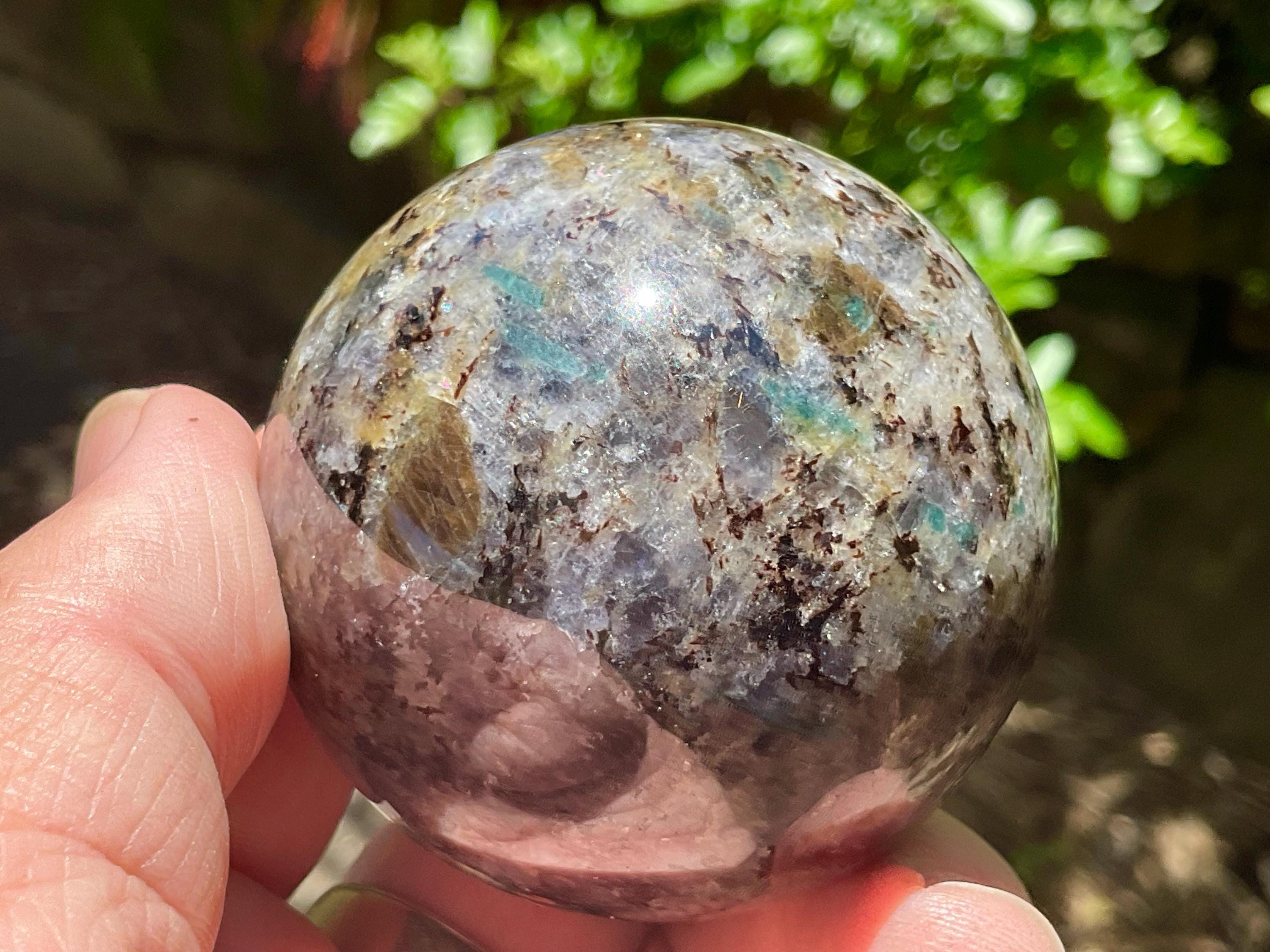 214g Iolite with Apatite Sphere 2B