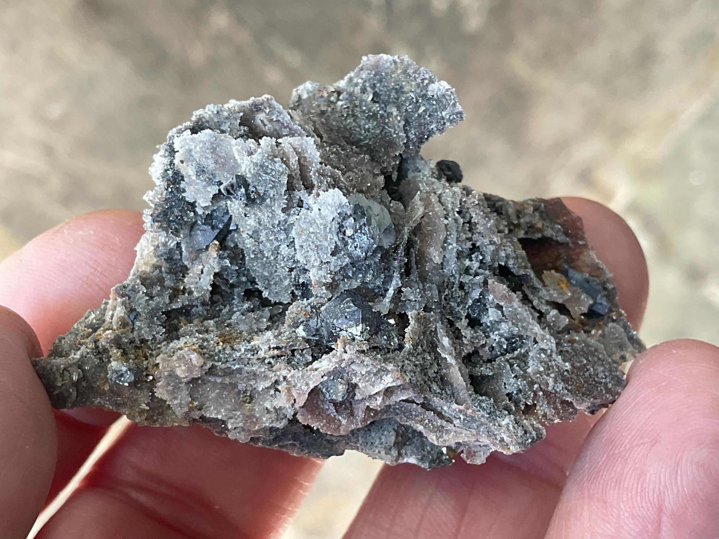 32g Sphalerite, Garnet, Galena Quartz Specimen 1B from Hunan, China