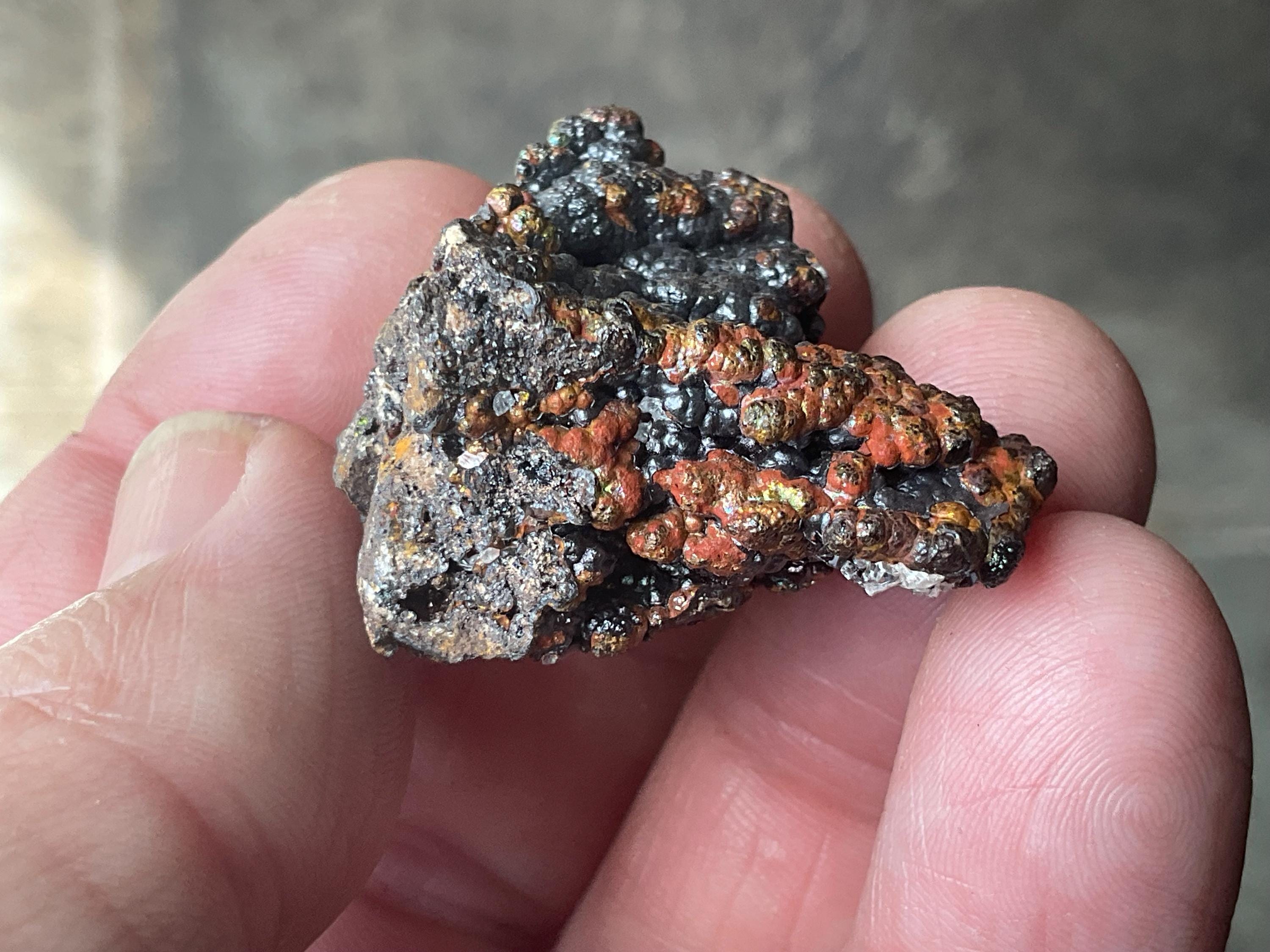 22g Iridescent Goethite/Limonite with Selenite Crystals Specimen 2C from Hubei, China