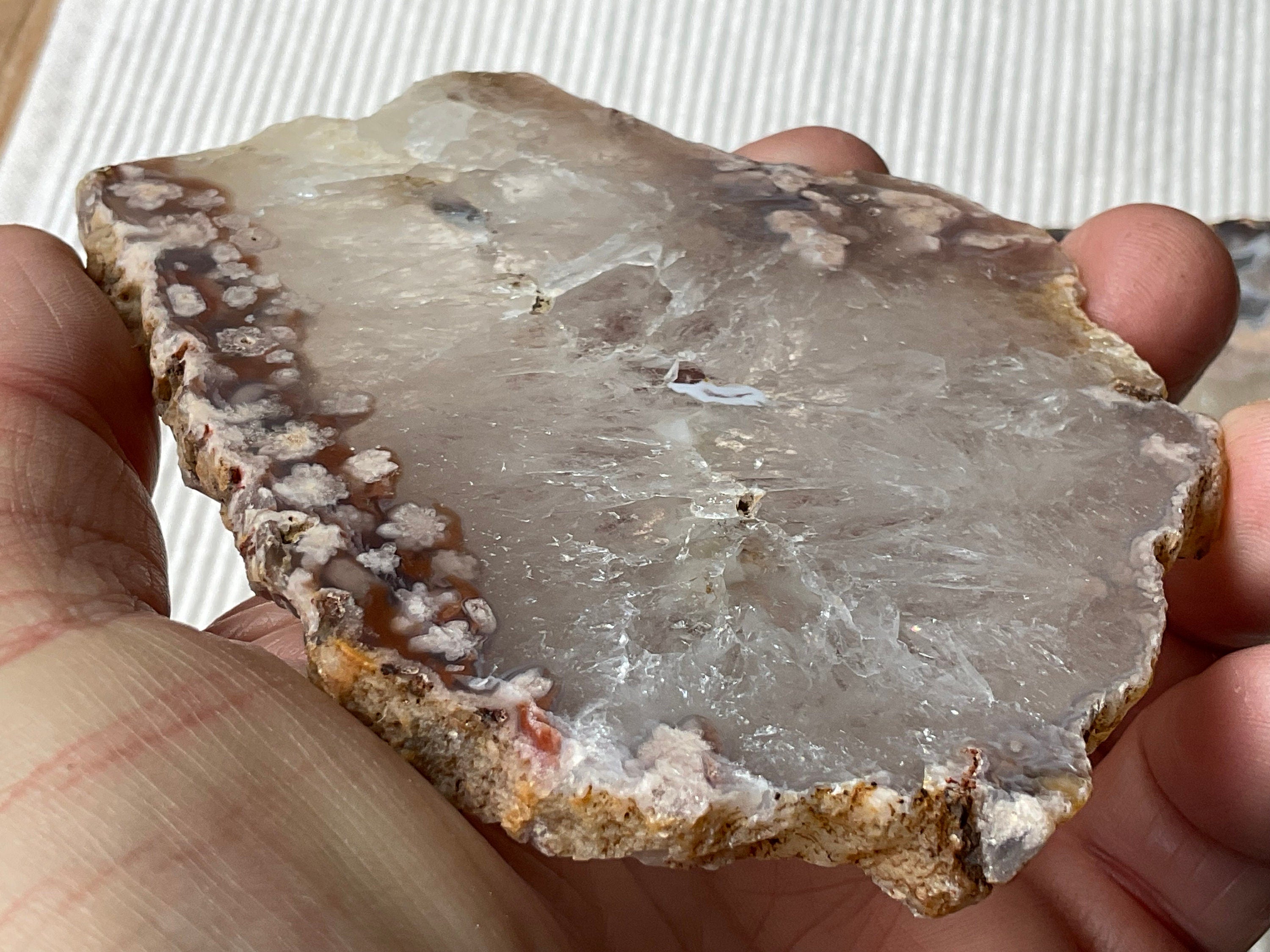 126g Flower Agate Polished Slab 2A