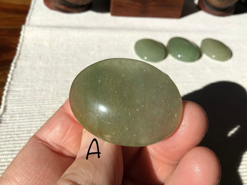 Green Aventurine Thumb Stone Group 3
