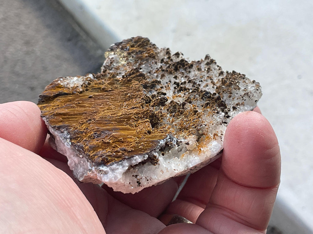 156g Goethite on Clear Quartz with Pyrite Specimen