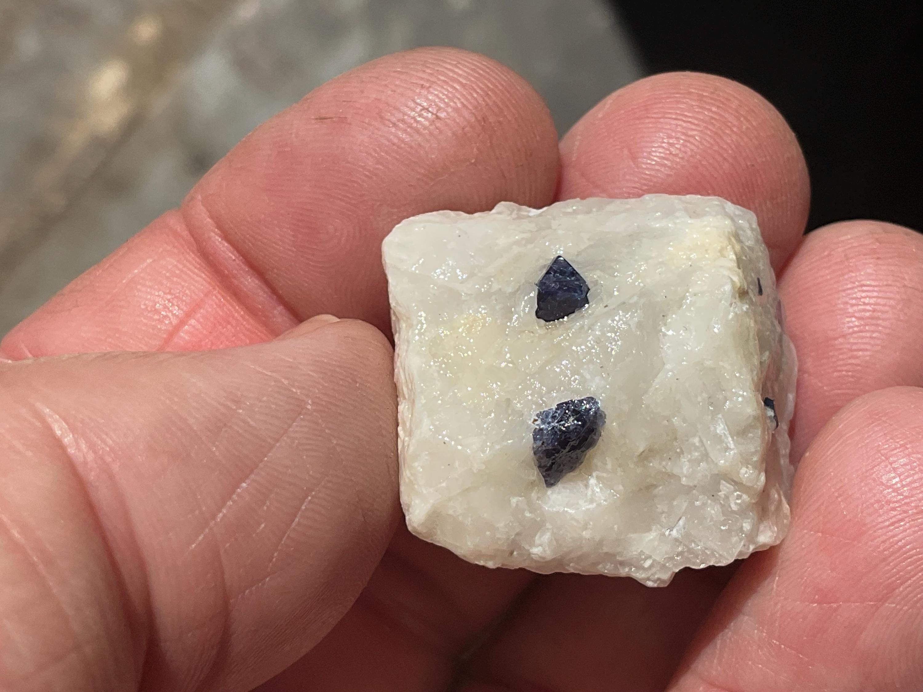 12g Natural Blue Spinel and Mica in Matrix from Pakistan Specimen 2