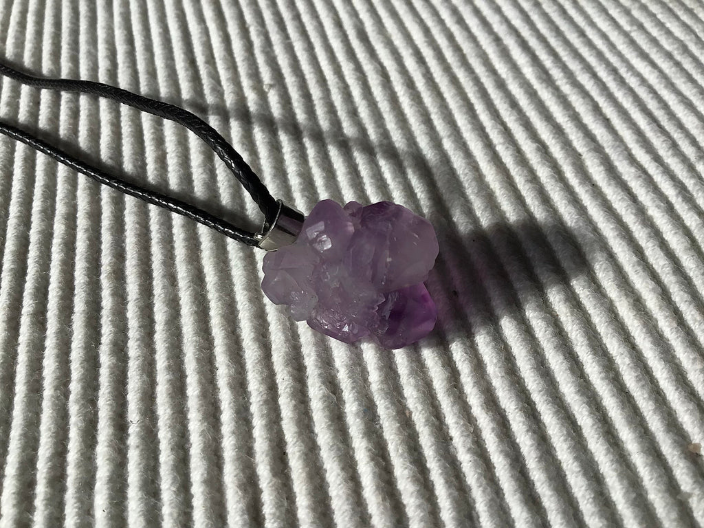 7g Amethyst Natural Point Pendant 2B