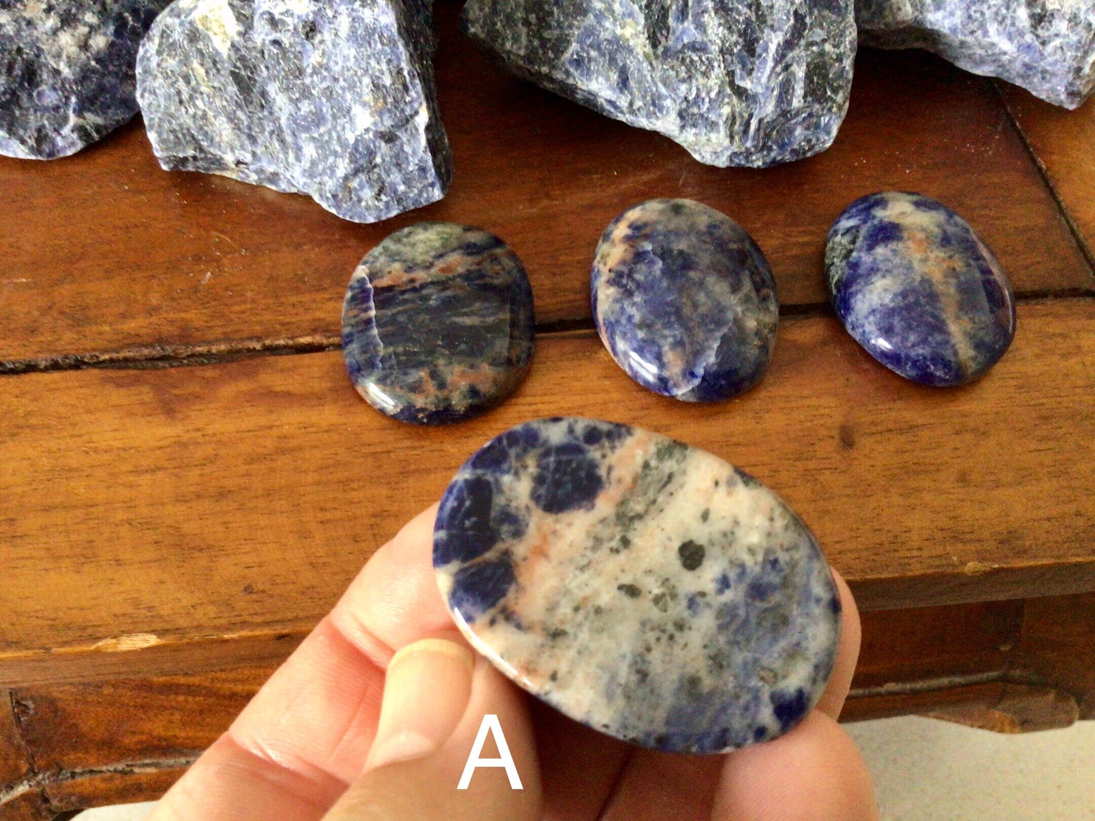 Sunset Sodalite Thumb Stone Group 6