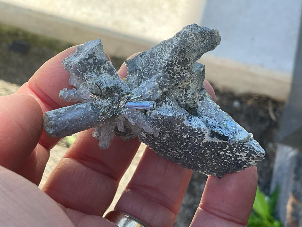 44g Fluorite on Stibnite Specimen 2C from Jiangxi, China