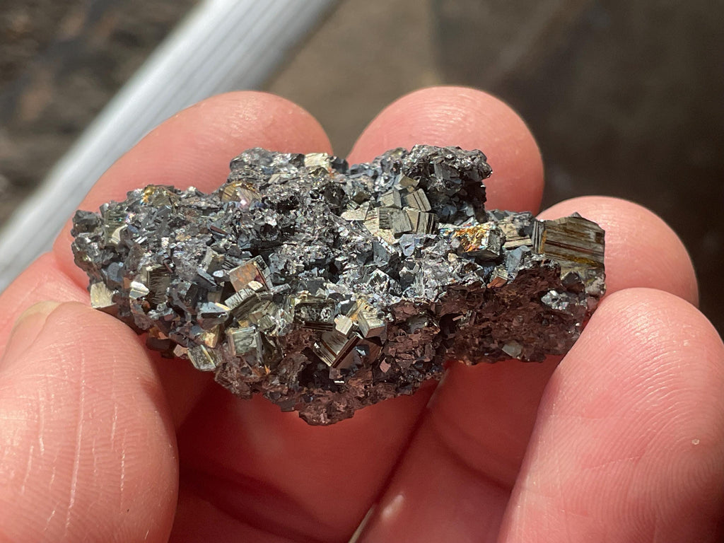 24g Galena with Pyrite on Sphalerite Matrix Specimen B from Bulgaria