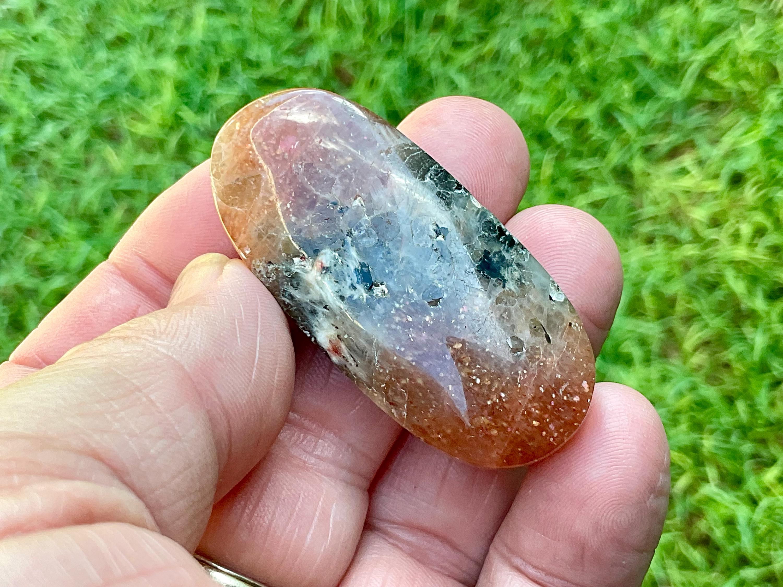 30g Golden Strawberry Sunstone Cabochon 4A