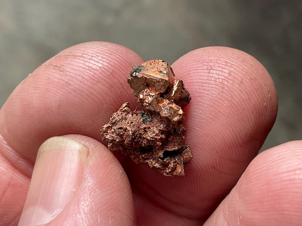 4g Native Copper Pseudomorph after Cuprite Specimen 4A from the Red Dome Mine Australia
